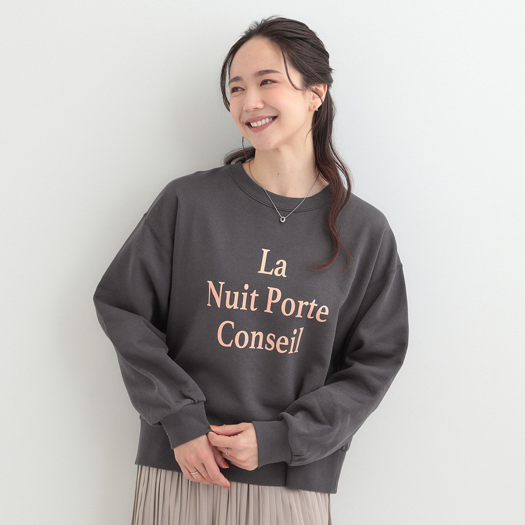 SHOO･LA･RUE「【綿100%/洗濯機可/S-LL】プリントアソート裏毛スウェット」|パーカー|