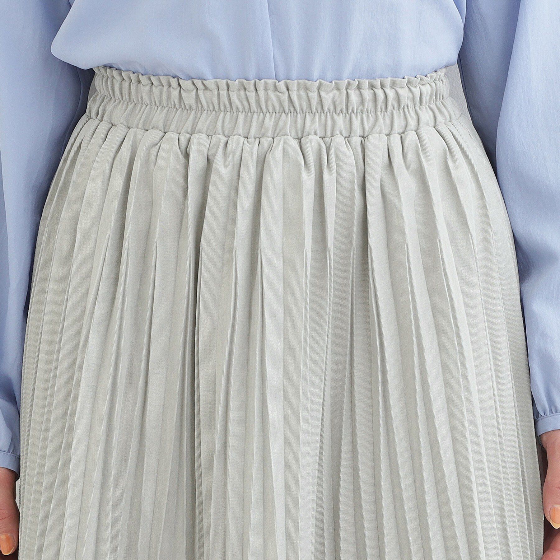 SHOO･LA･RUE「【洗濯機可/S-LL】きれいめにもカジュアルにも スエードライク プリーツスカート」|スカート|