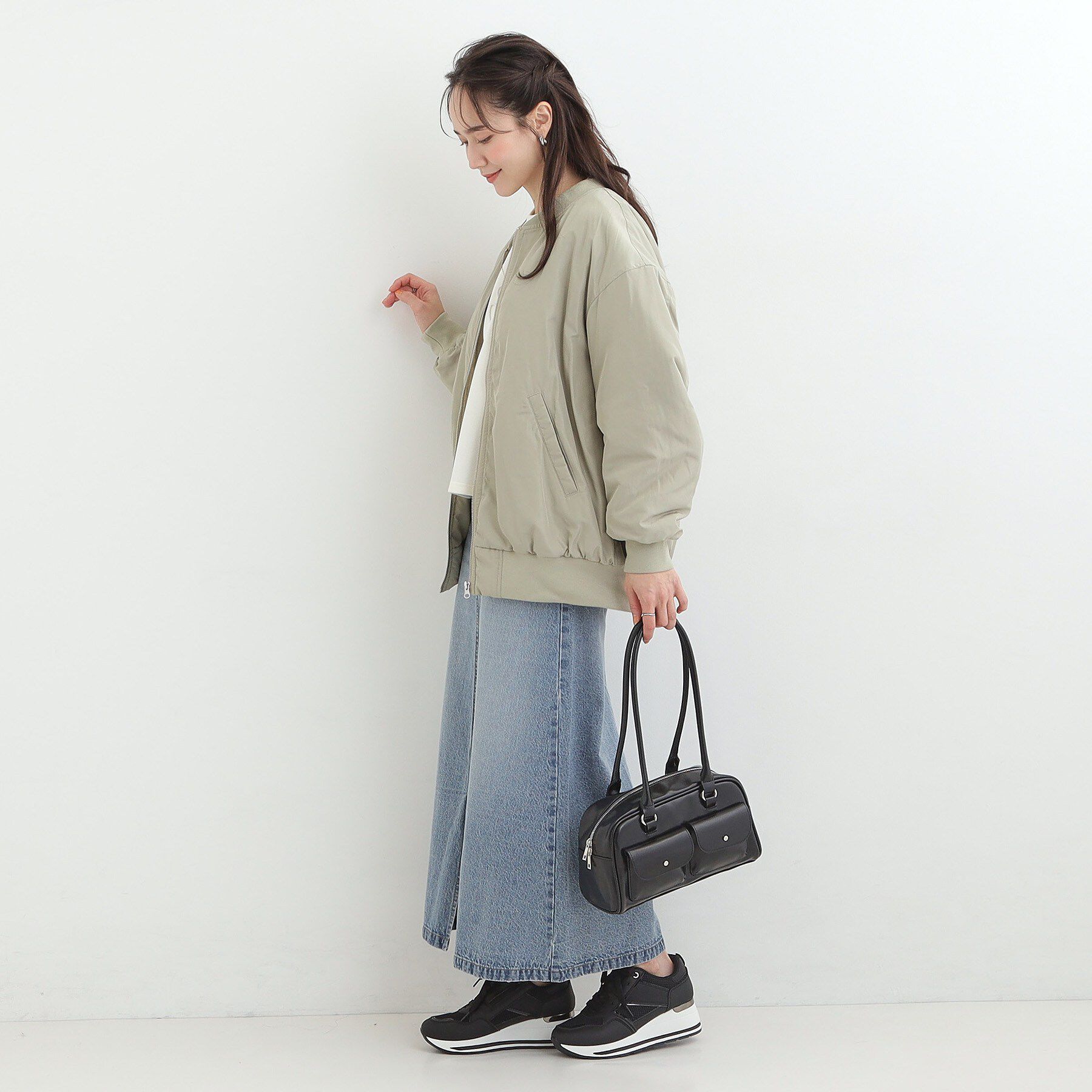 SHOO･LA･RUE「フラップポケット横長ボストンバッグ」|ボストンバッグ|