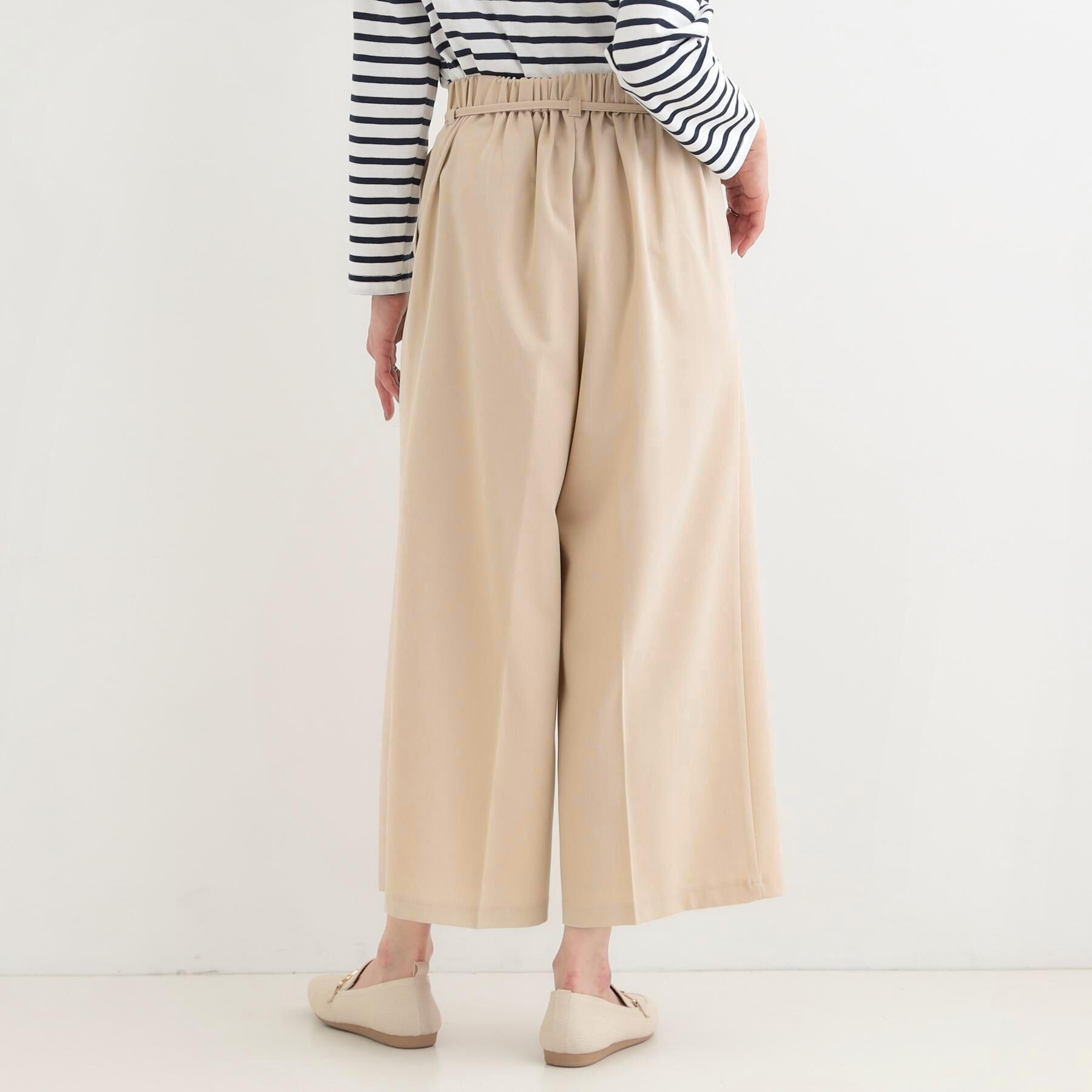 SHOO･LA･RUE「【着丈選べる/S-LL】センタープレスできちんと見え イージーワイドパンツ」|その他|