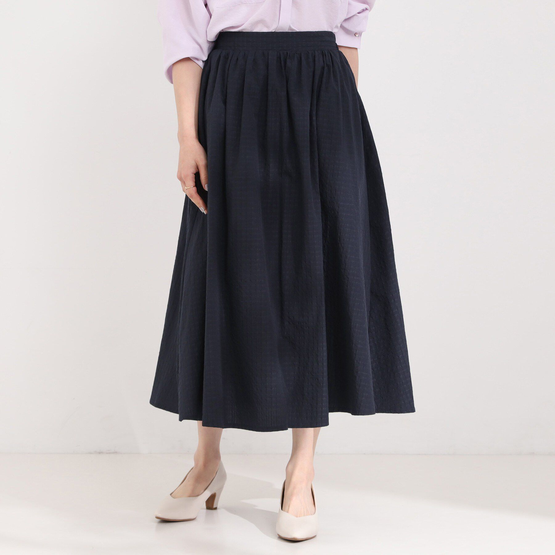 SHOO･LA･RUE「サッカーチェックフレアスカート」|スカート|