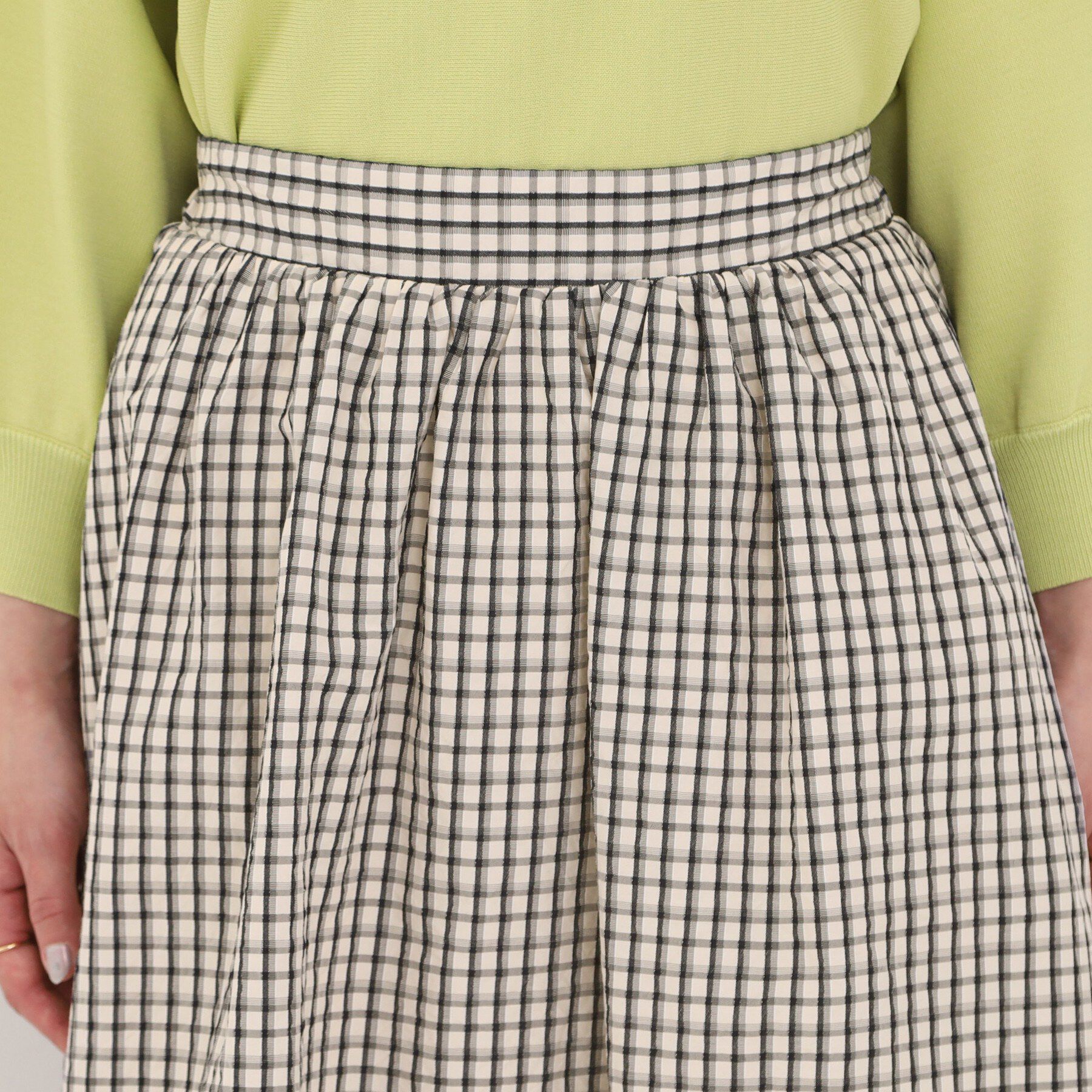 SHOO･LA･RUE「サッカーチェックフレアスカート」|スカート|