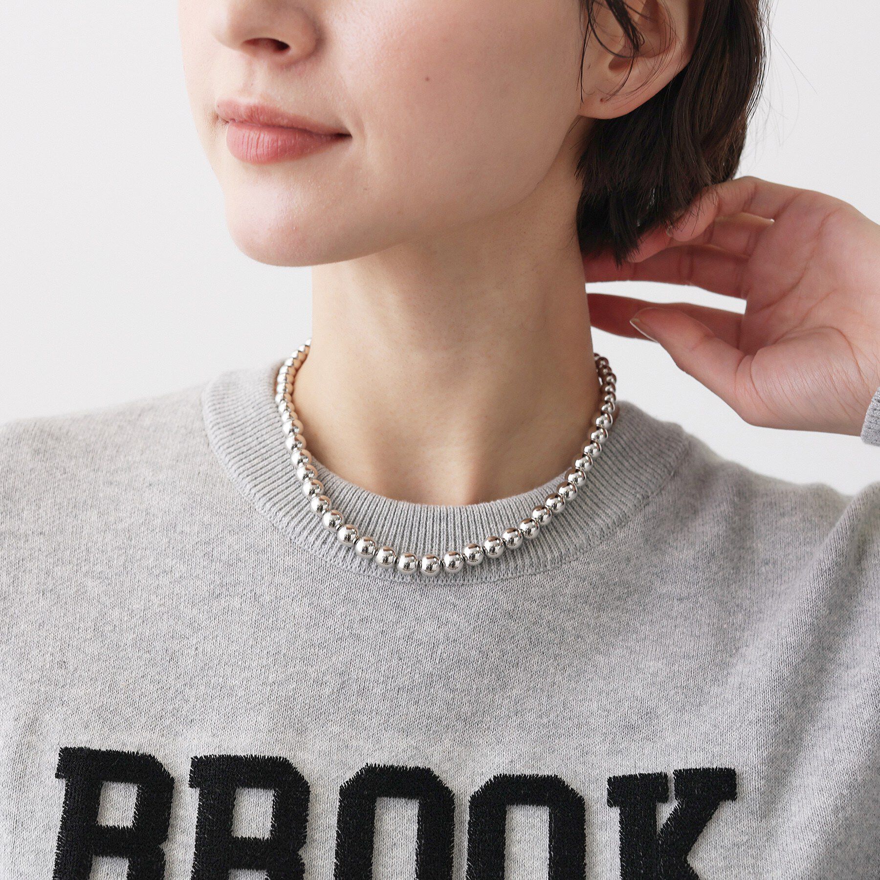 Dessin「シルバービーズショートネックレス」|ネックレス|
