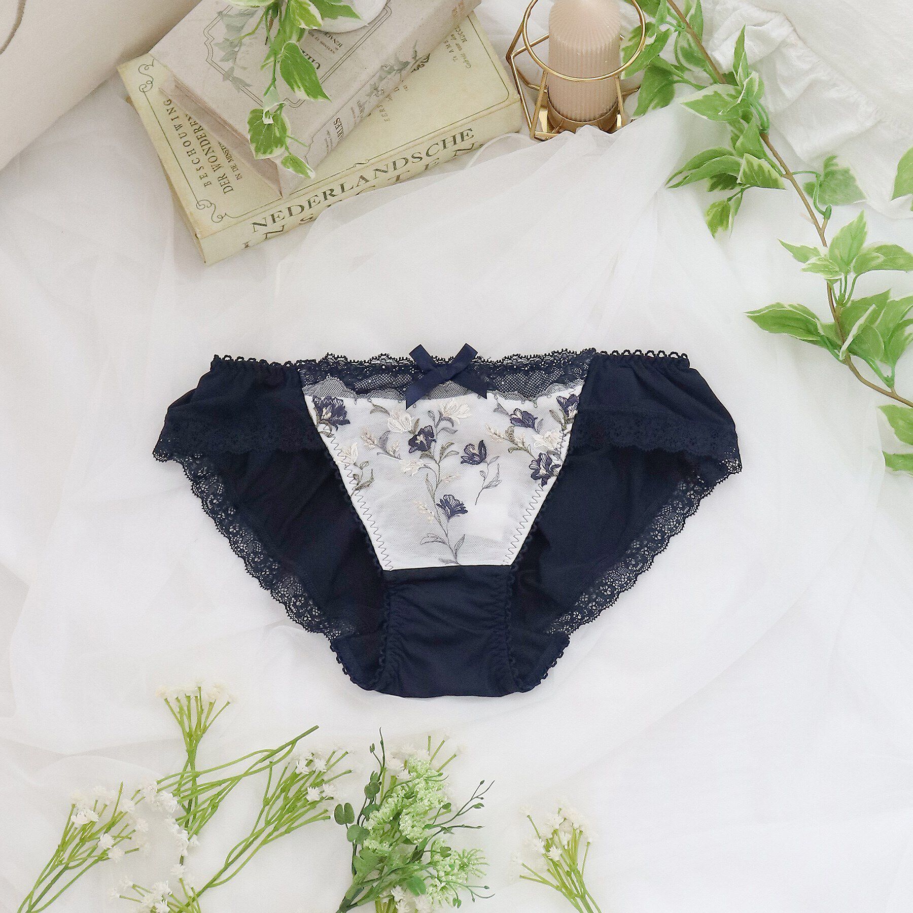 Risa Magli「リュカ ノーマルショーツ」|インナー|ネイビー(094)