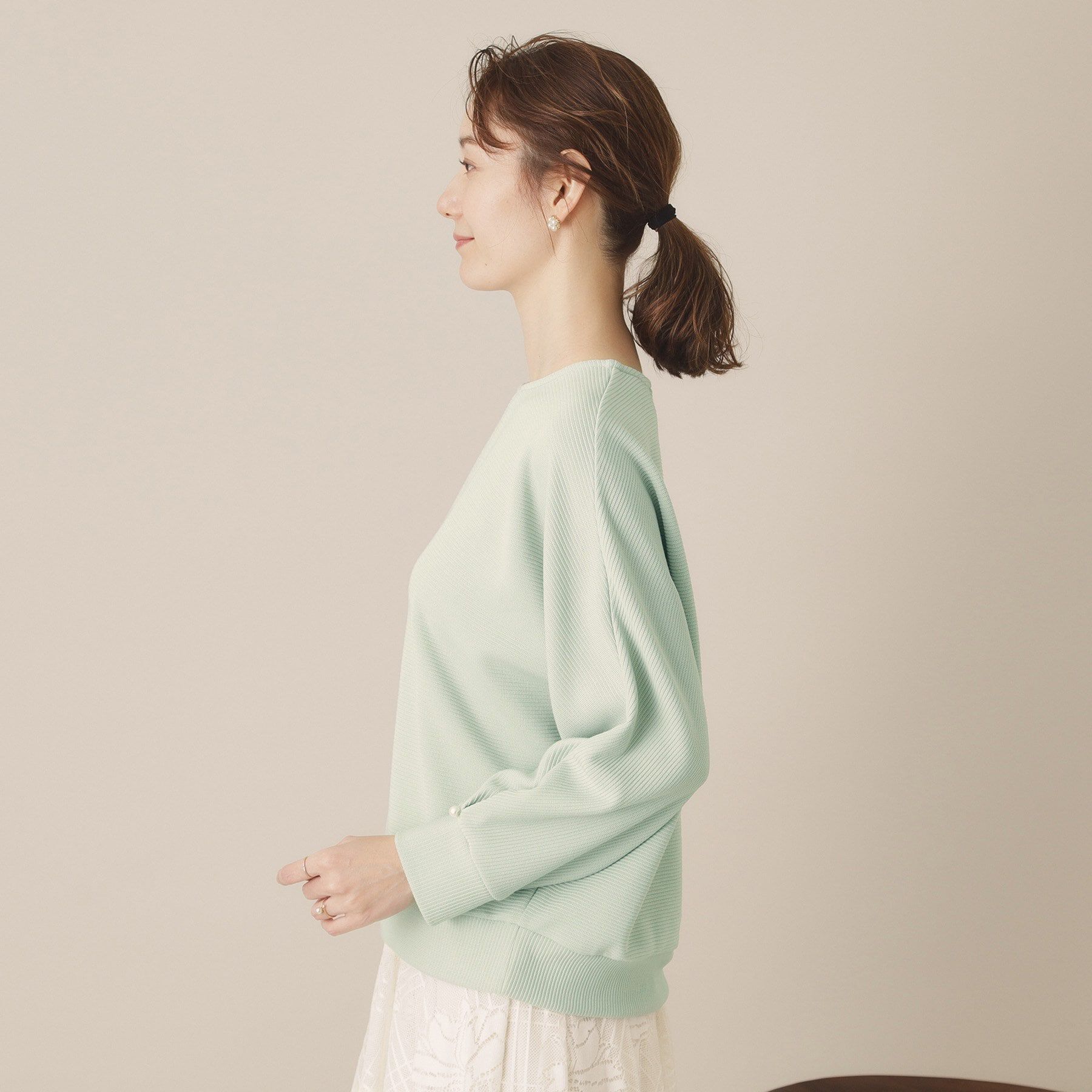 ITS&rsquo;DEMO「【通勤／手洗い可】リップルドルマンプルオーバー」|Tシャツ・カットソー|