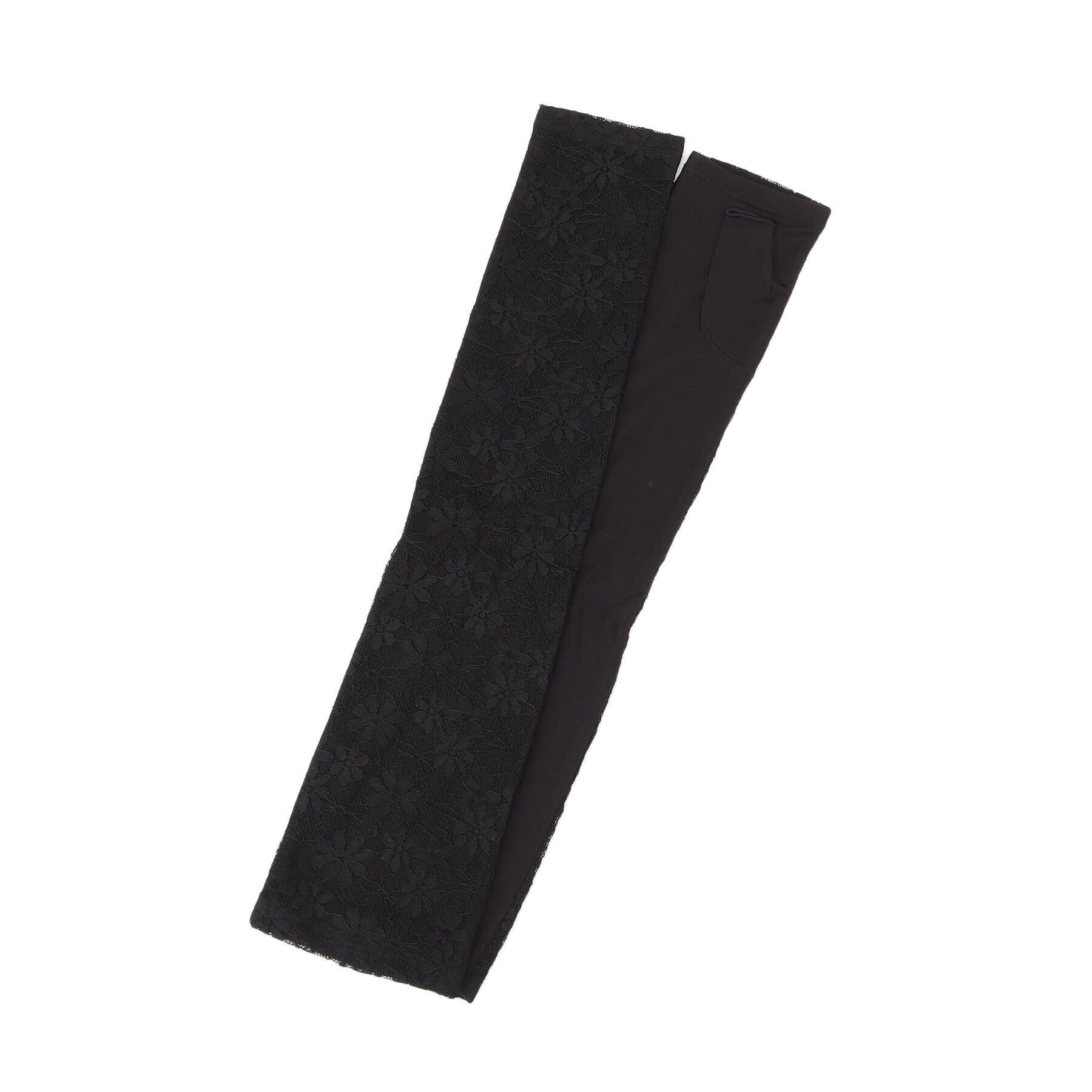 ITS&rsquo;DEMO「【接触冷感／UV／手洗い可】総レースアームカバー」|手袋|ブラック(019)