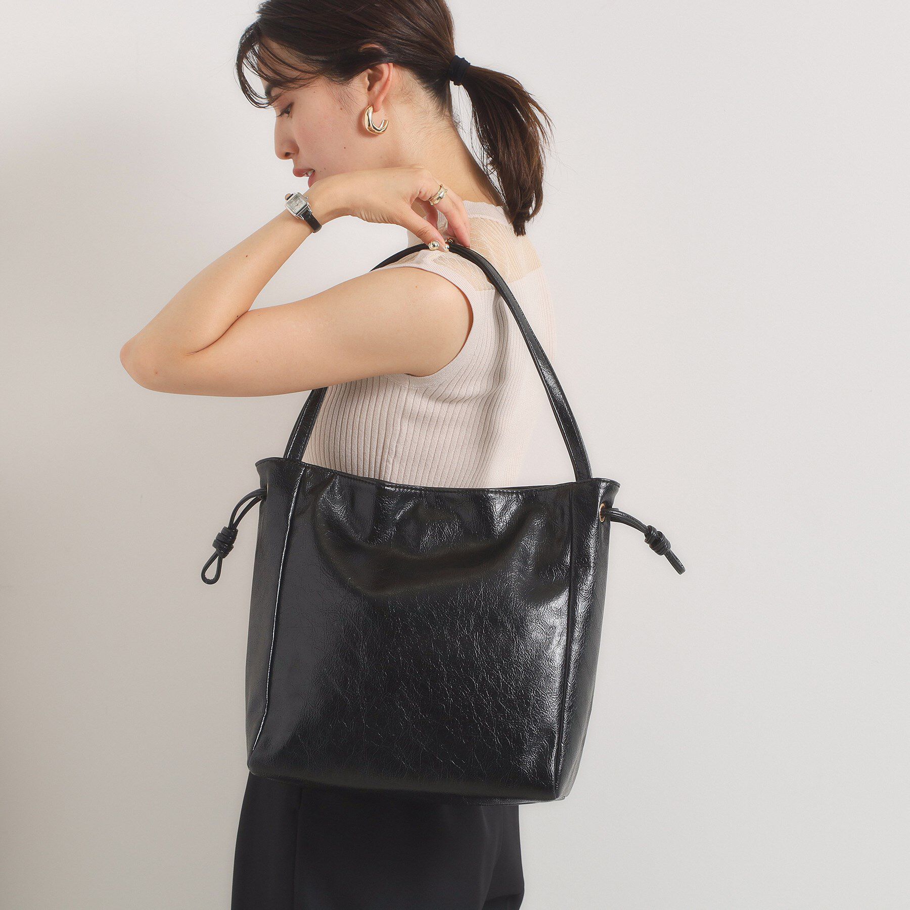 ITS&rsquo;DEMO「ヴィンテージ合皮トート」|トートバッグ|