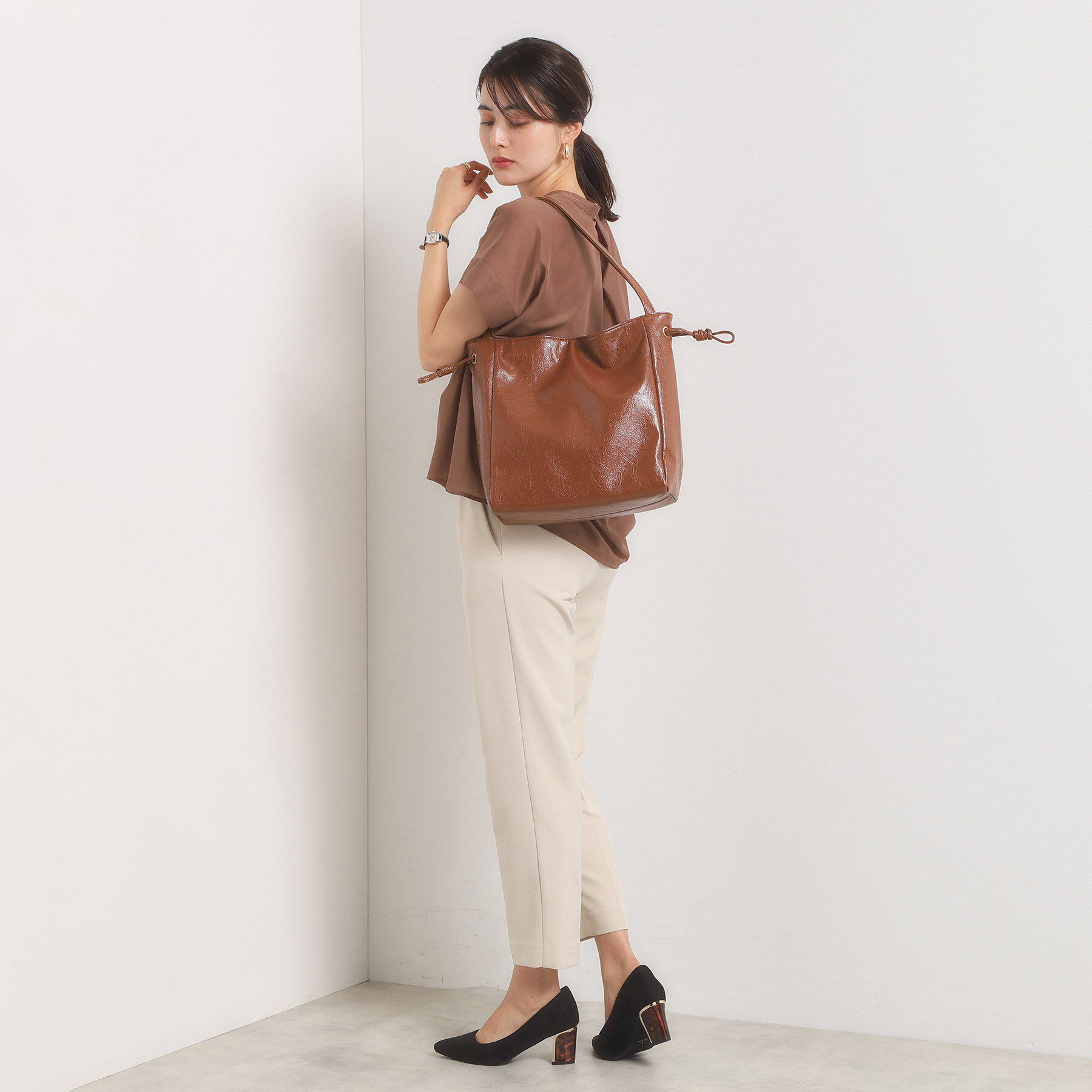 ITS&rsquo;DEMO「ヴィンテージ合皮トート」|トートバッグ|