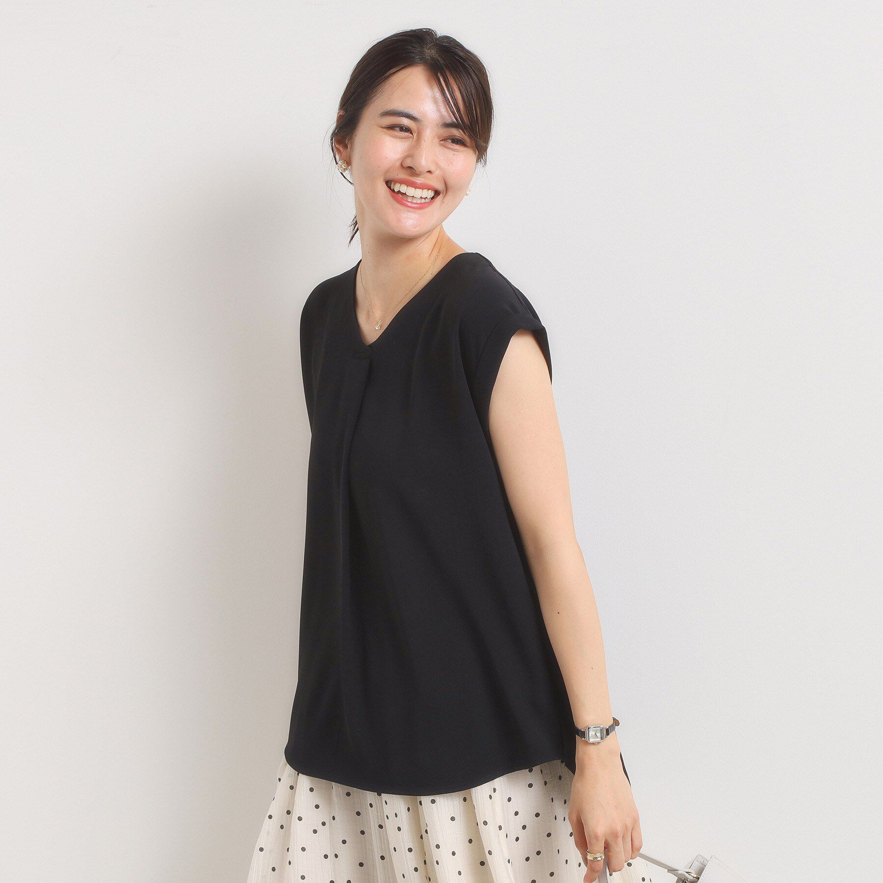 ITS&rsquo;DEMO「【手洗い可】バックプリーツブラウス」|シャツ・ブラウス|