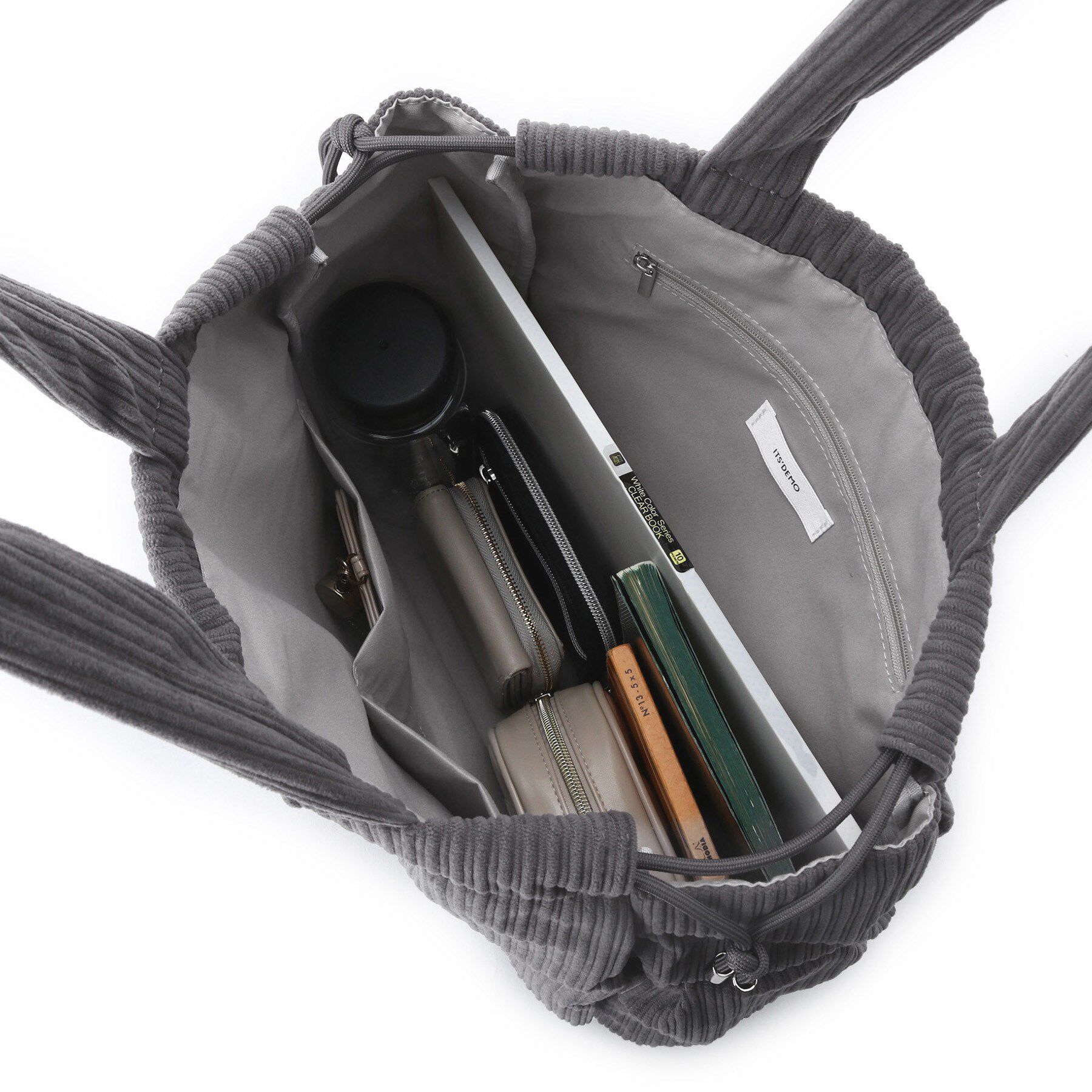 ITS&rsquo;DEMO「【A4対応】コーデュロイ巾着トート」|トートバッグ|