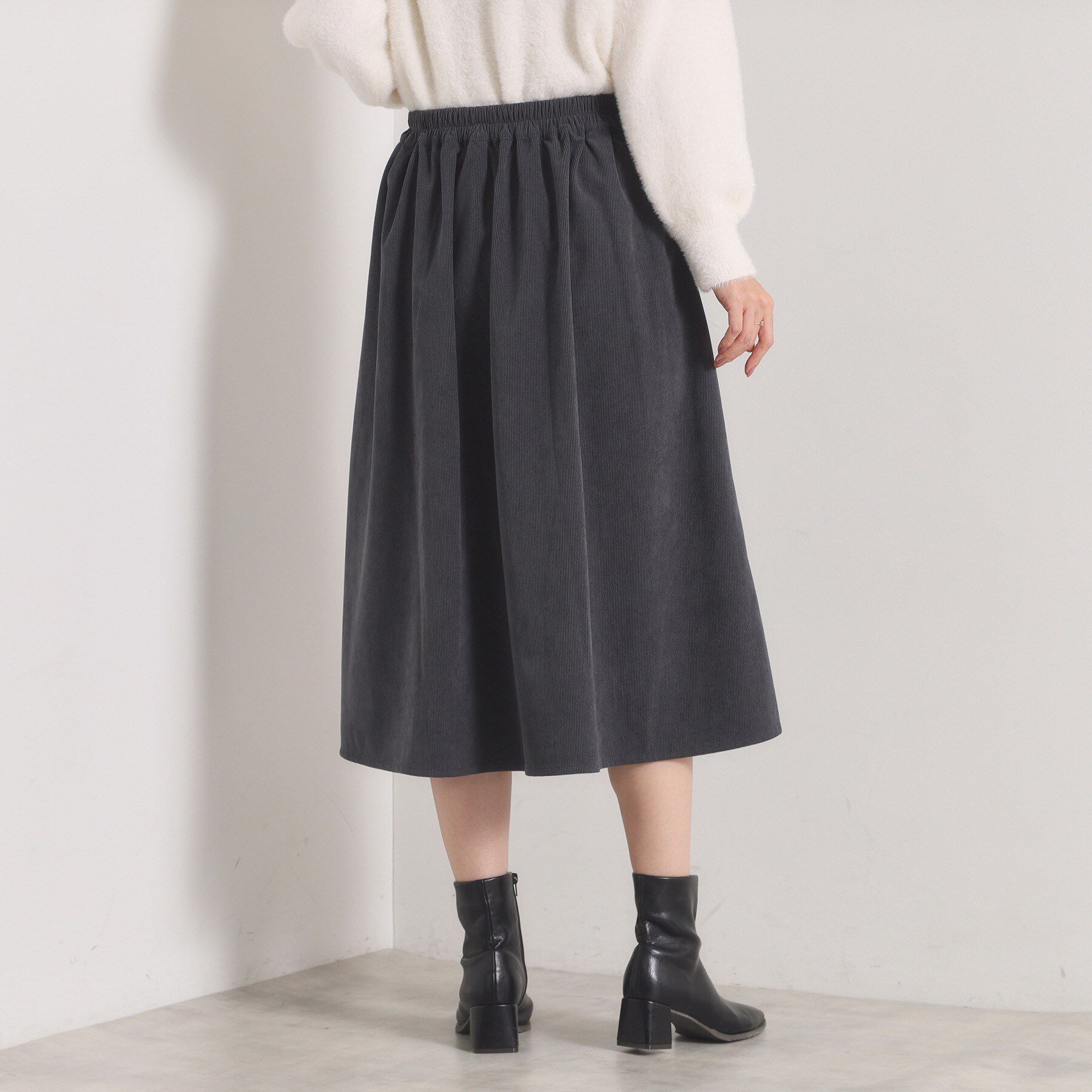 ITS&rsquo;DEMO「【洗濯機OK／ウエストゴム】コーデュロイスカート」|スカート|