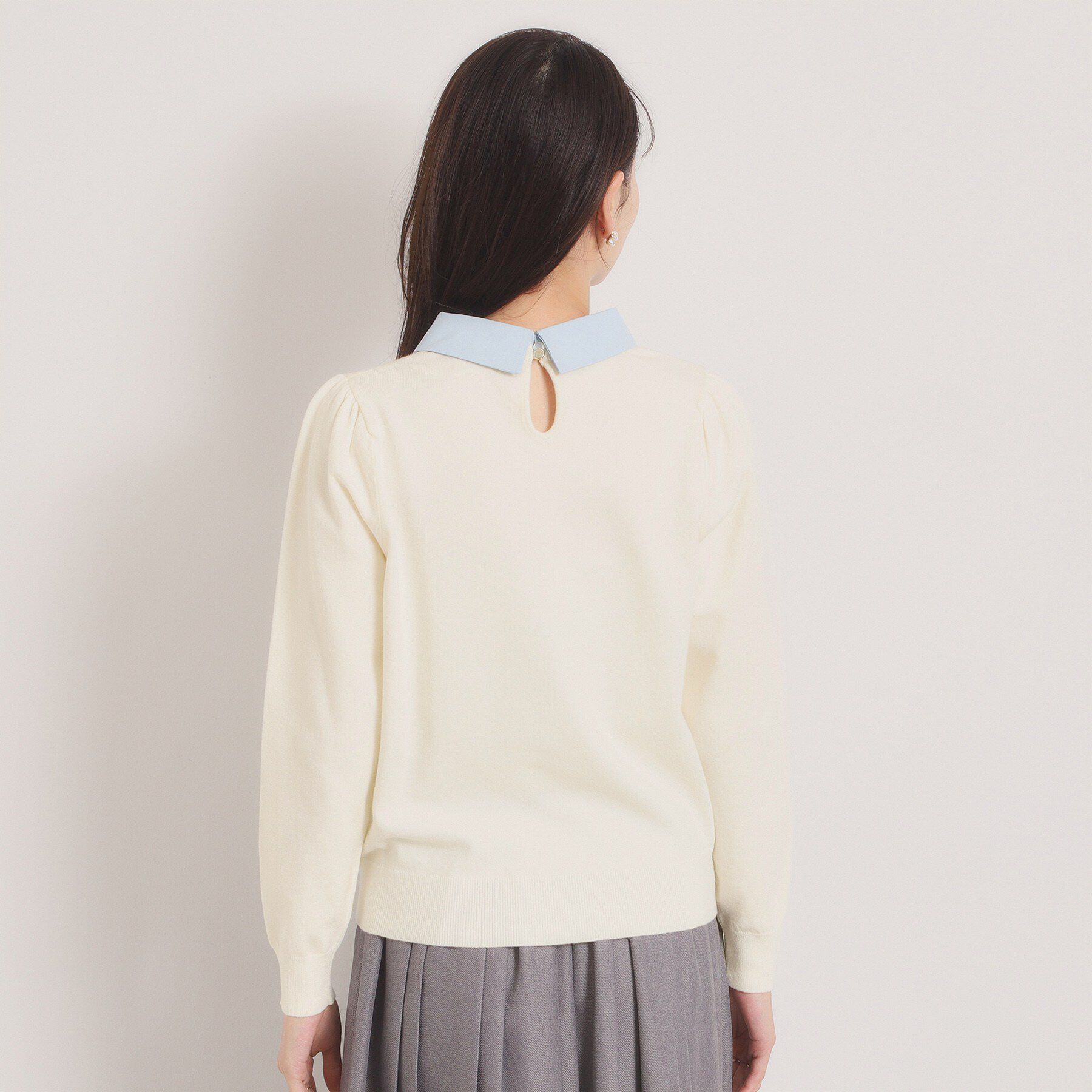 ITS&rsquo;DEMO「【手洗い可】シャツ襟付きニット」|ニット・セーター|