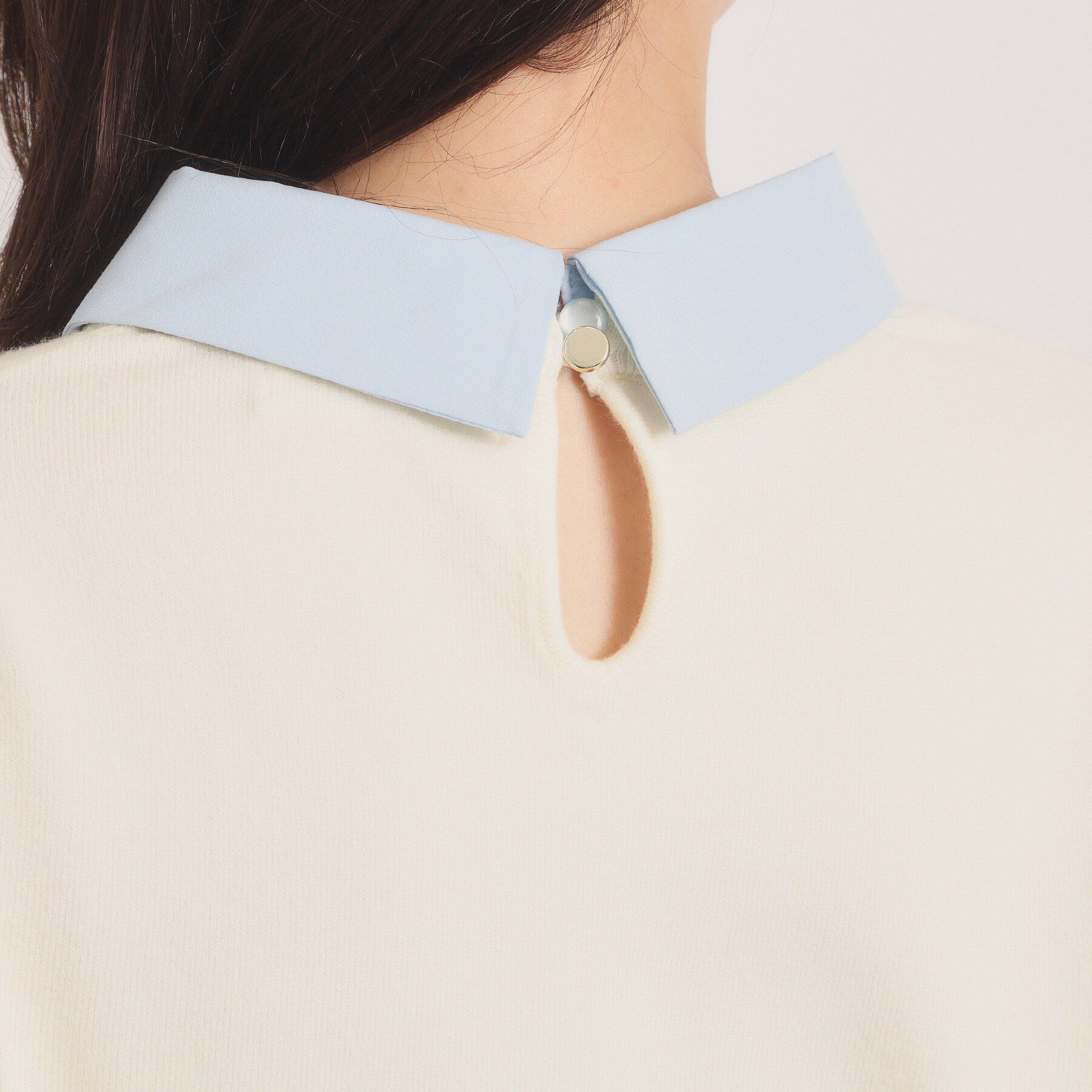 ITS&rsquo;DEMO「【手洗い可】シャツ襟付きニット」|ニット・セーター|