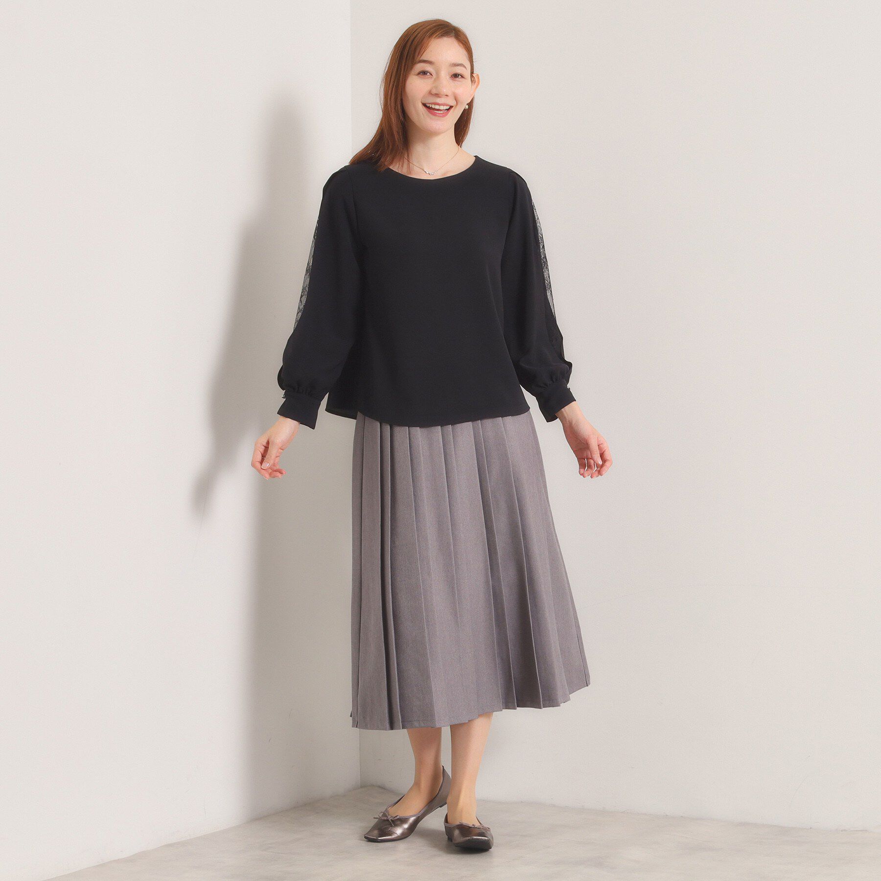 ITS&rsquo;DEMO「【手洗い可】袖スリットレースブラウス」|シャツ・ブラウス|