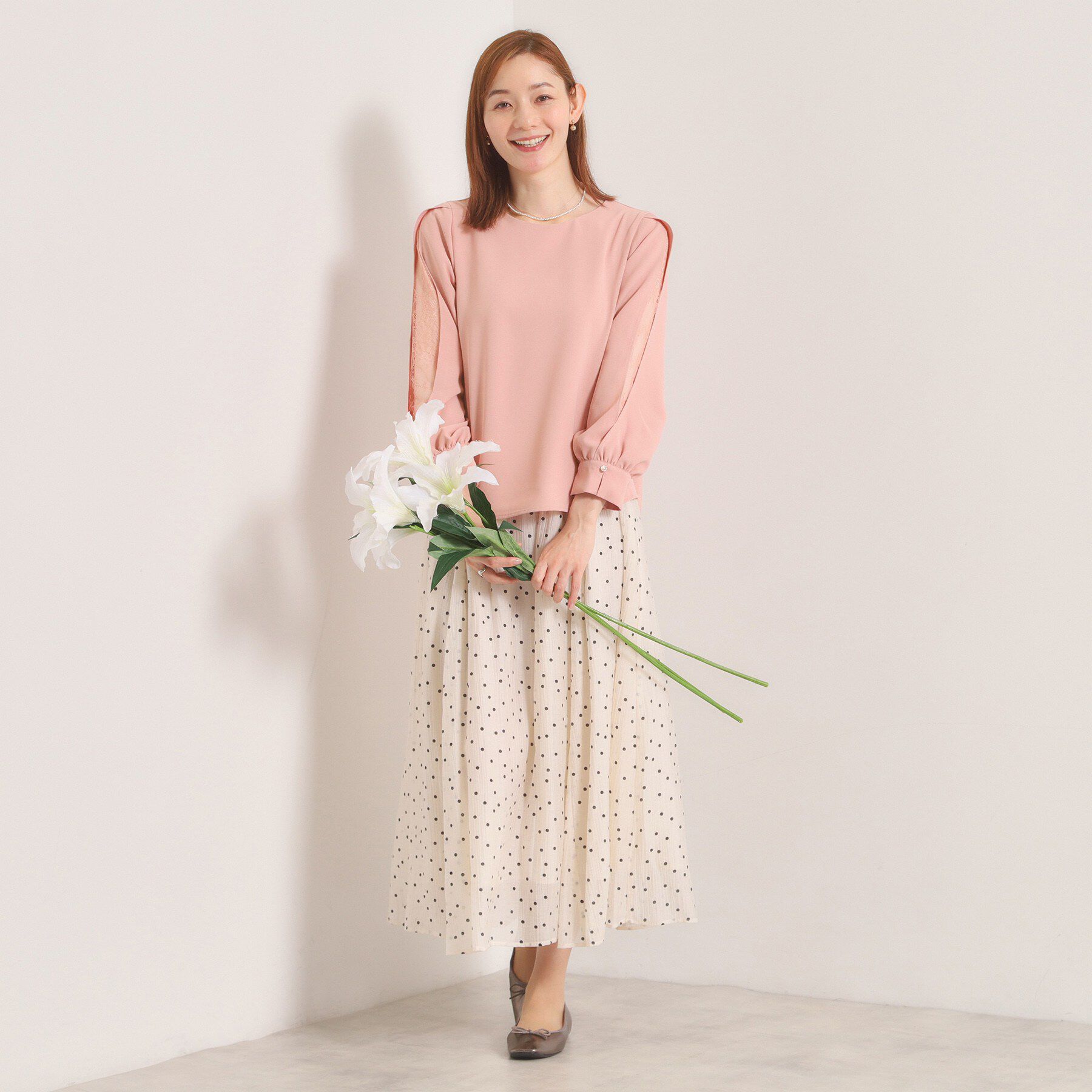 ITS&rsquo;DEMO「【手洗い可】袖スリットレースブラウス」|シャツ・ブラウス|