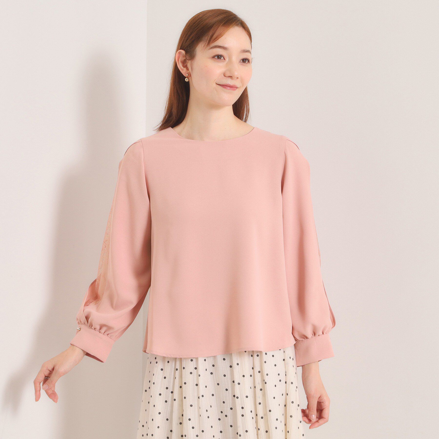 ITS&rsquo;DEMO「【手洗い可】袖スリットレースブラウス」|シャツ・ブラウス|