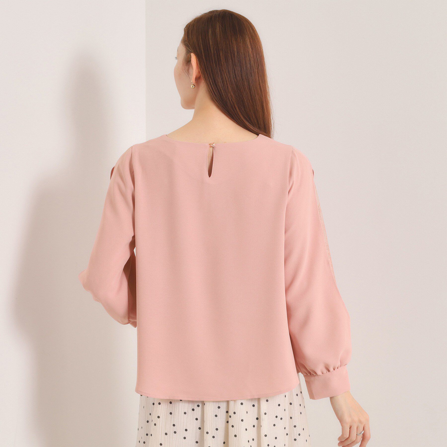 ITS&rsquo;DEMO「【手洗い可】袖スリットレースブラウス」|シャツ・ブラウス|