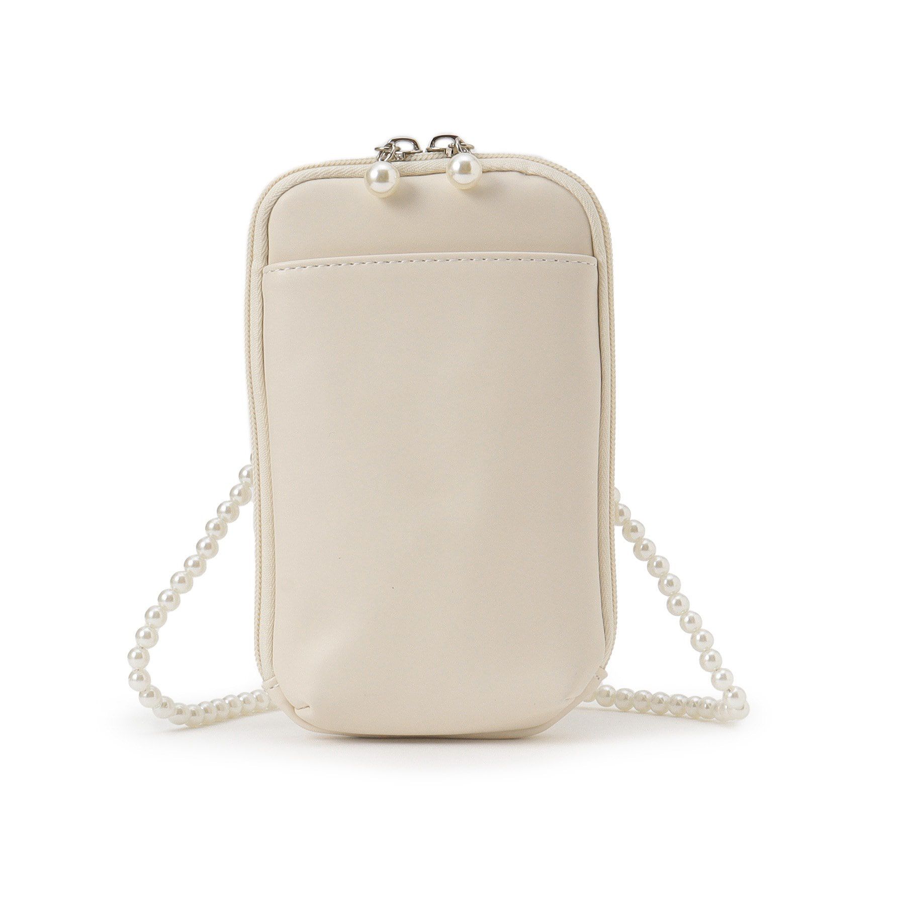 Ober Tashe「パール調チェーン マルチショルダーバッグ お財布ショルダー スマホショルダー ミニ ポシェット」|ショルダー・メッセンジャー|アイボリー(004)