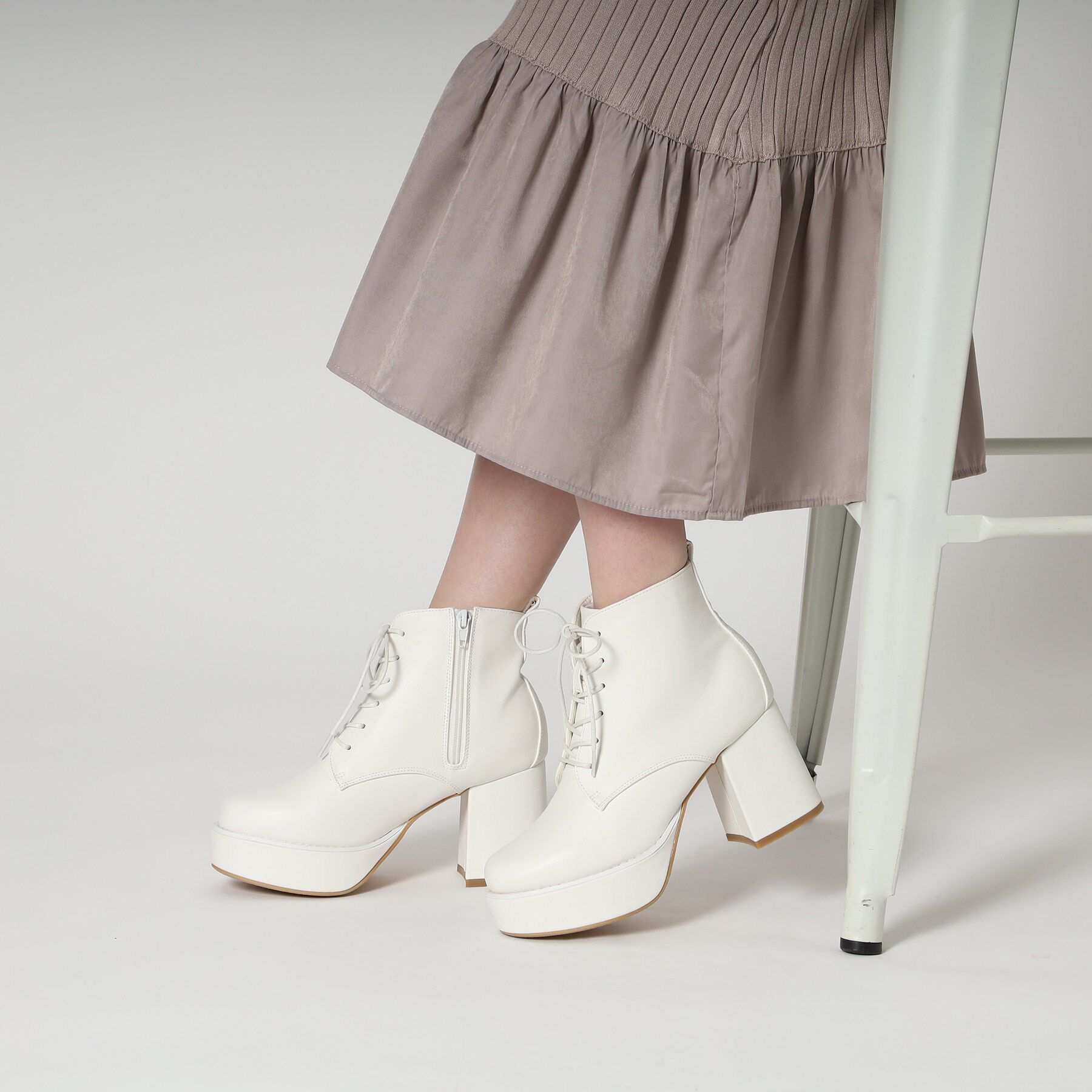 csT&P「厚底レースアップブーツ」|ショートブーツ|