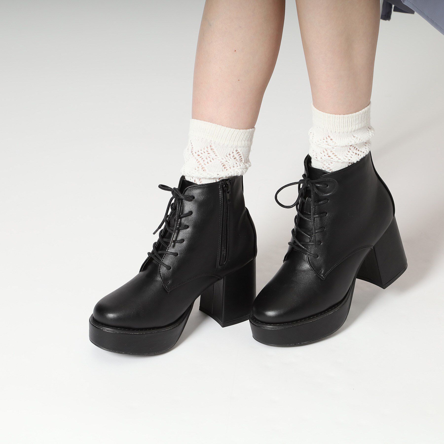 csT&P「厚底レースアップブーツ」|ショートブーツ|