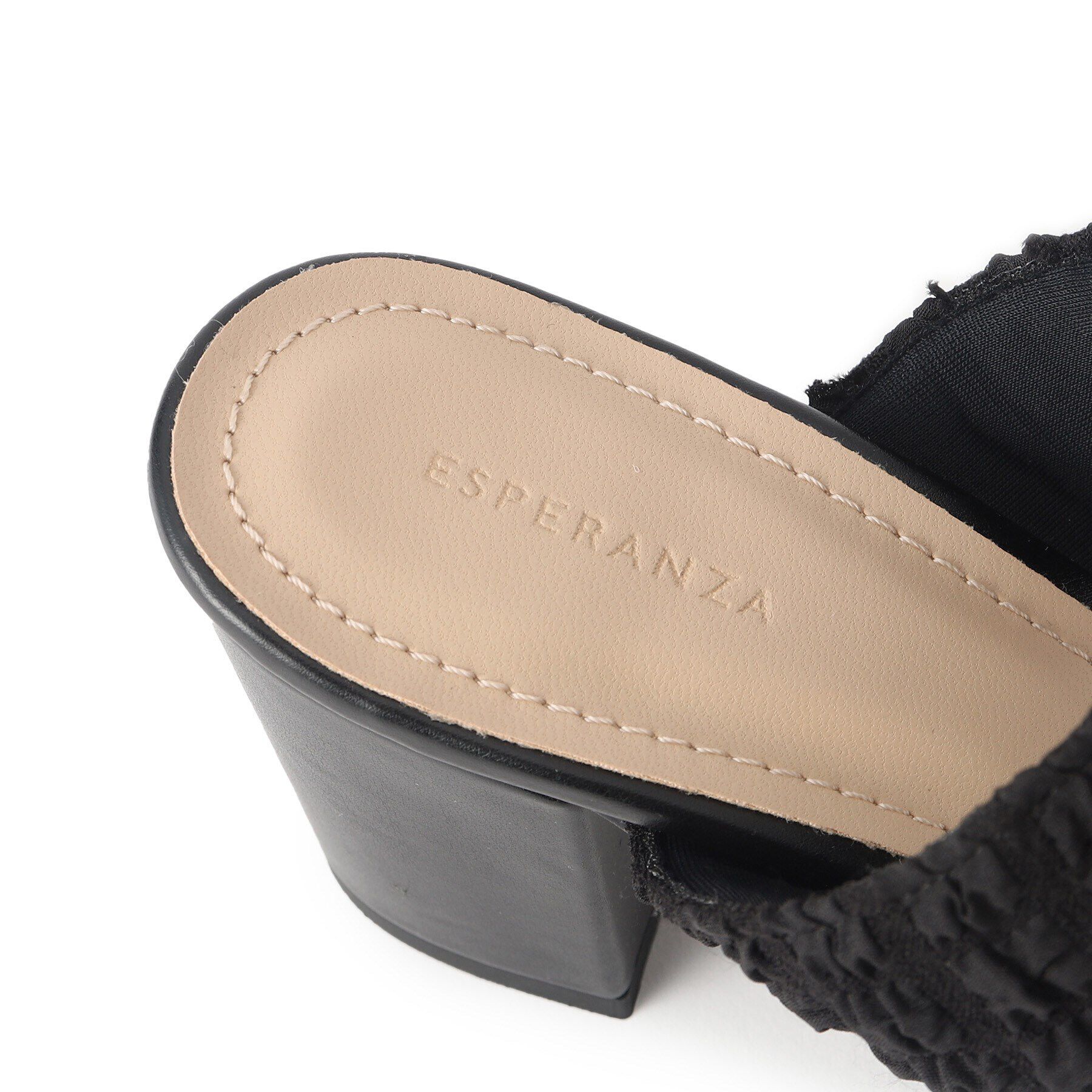 ESPERANZA「ダブルベルト太ヒールミュールサンダル 24SS」|サンダル|