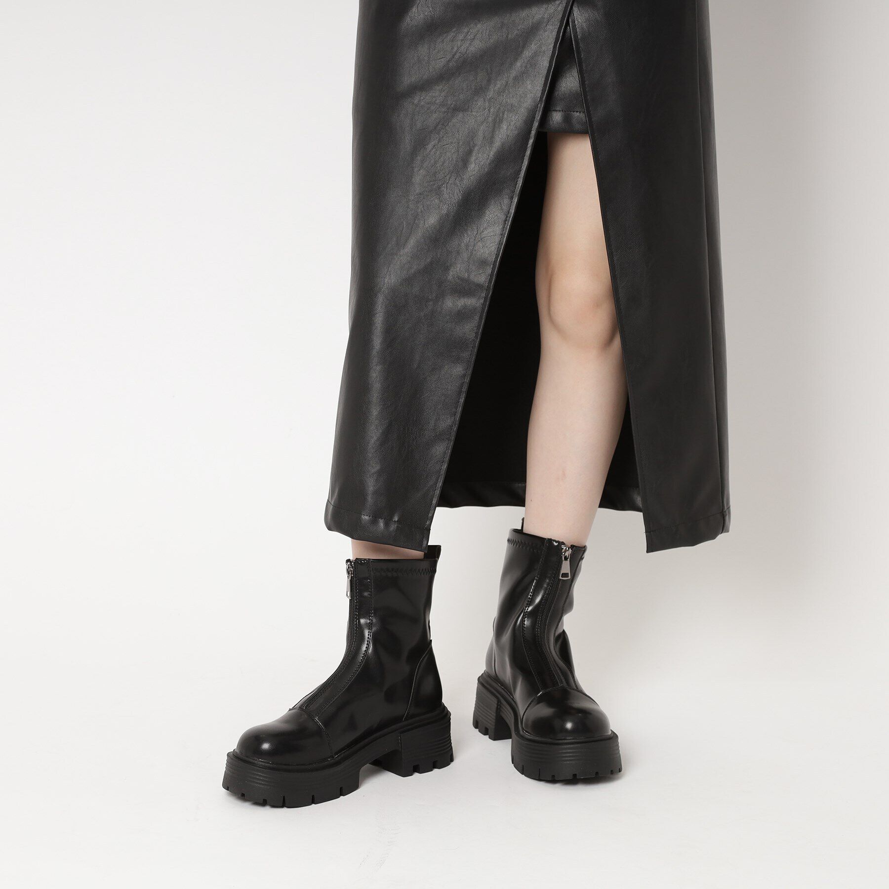 csT&P「厚底センタージップブーツ」|ショートブーツ|