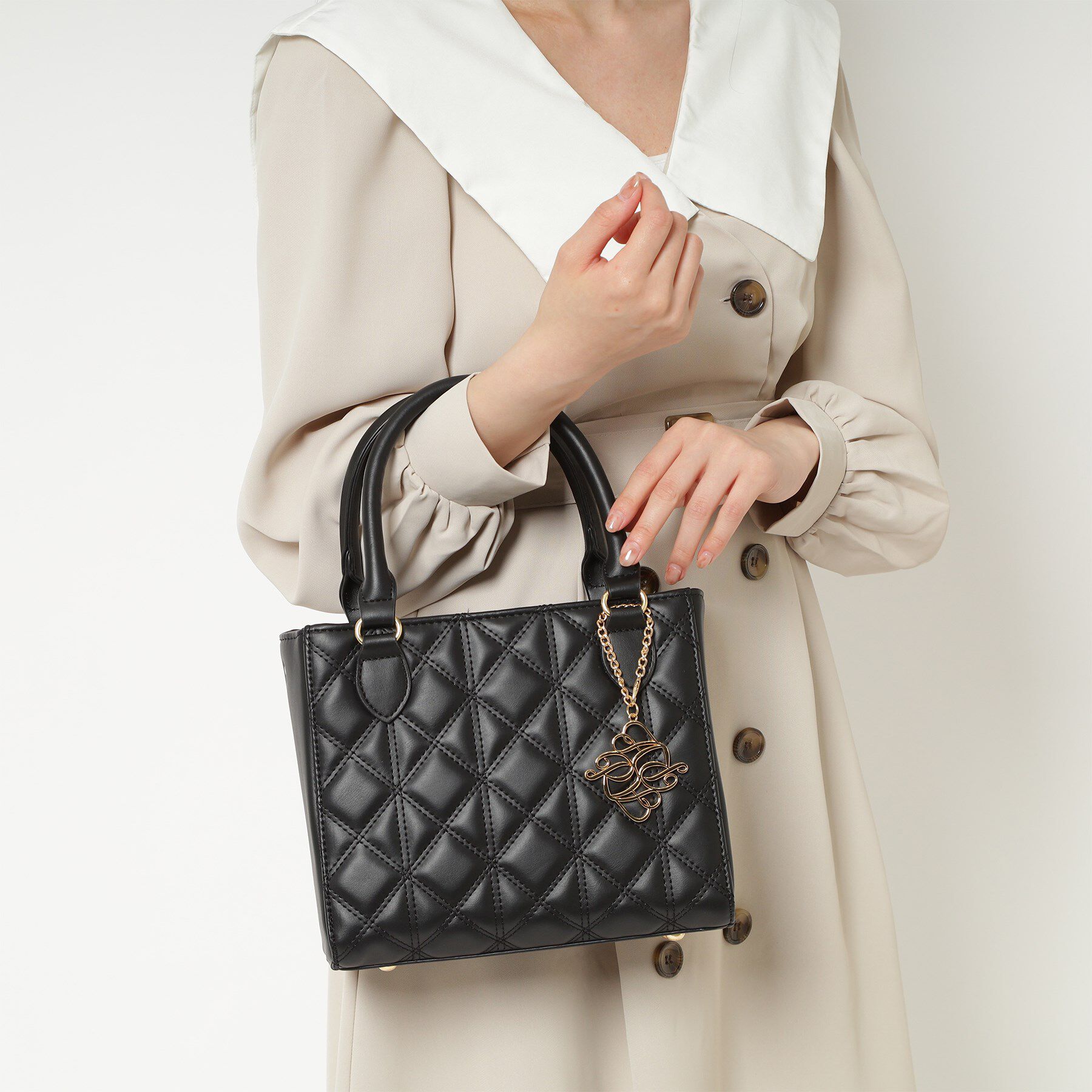 Ober Tashe「キルティング2WAYトートバッグ」|トートバッグ|