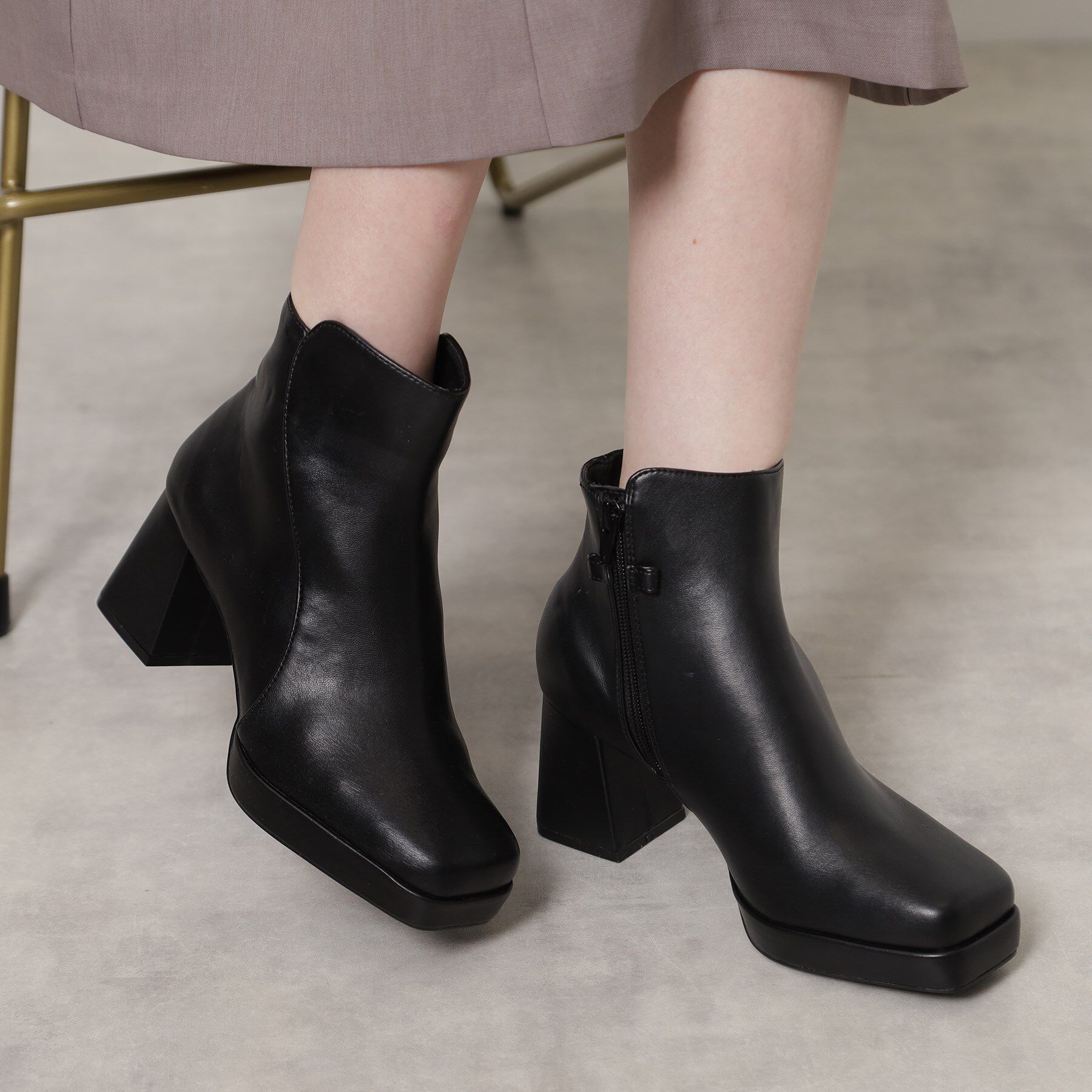 ESPERANZA「【レイン対応】サイドビット2WAYショートブーツ」|ショートブーツ|