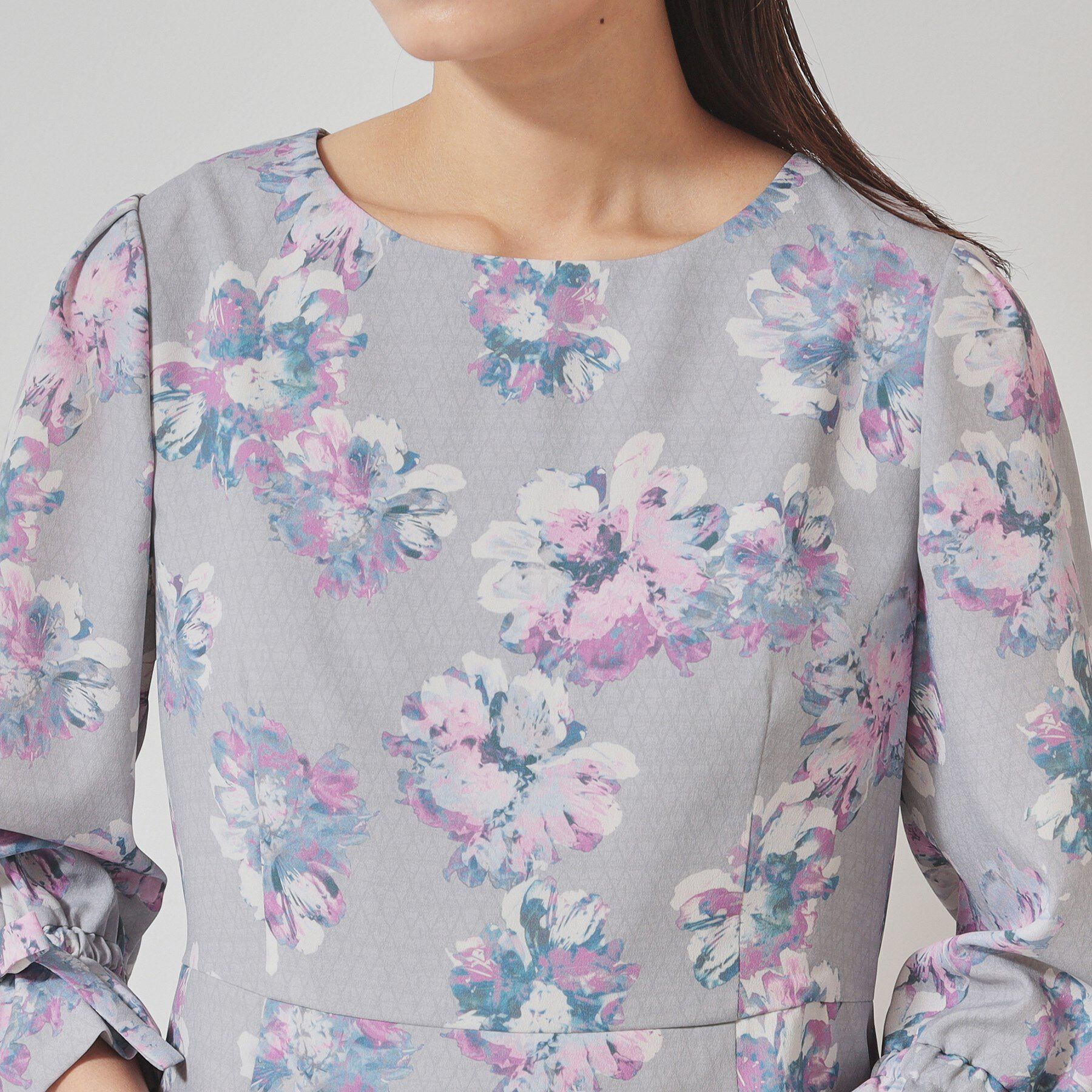 SunaUna「【＆yours project／袖リボン】フラワープリントワンピース」|ワンピース|