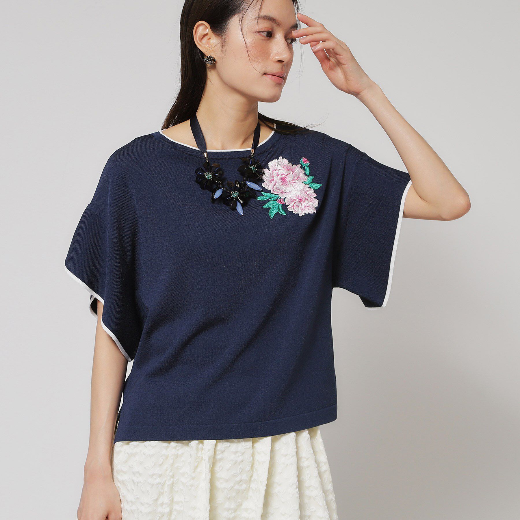 SunaUna「【SS～Lサイズ展開／グラデーションフラワー】クラフトニット」|ニット・セーター|