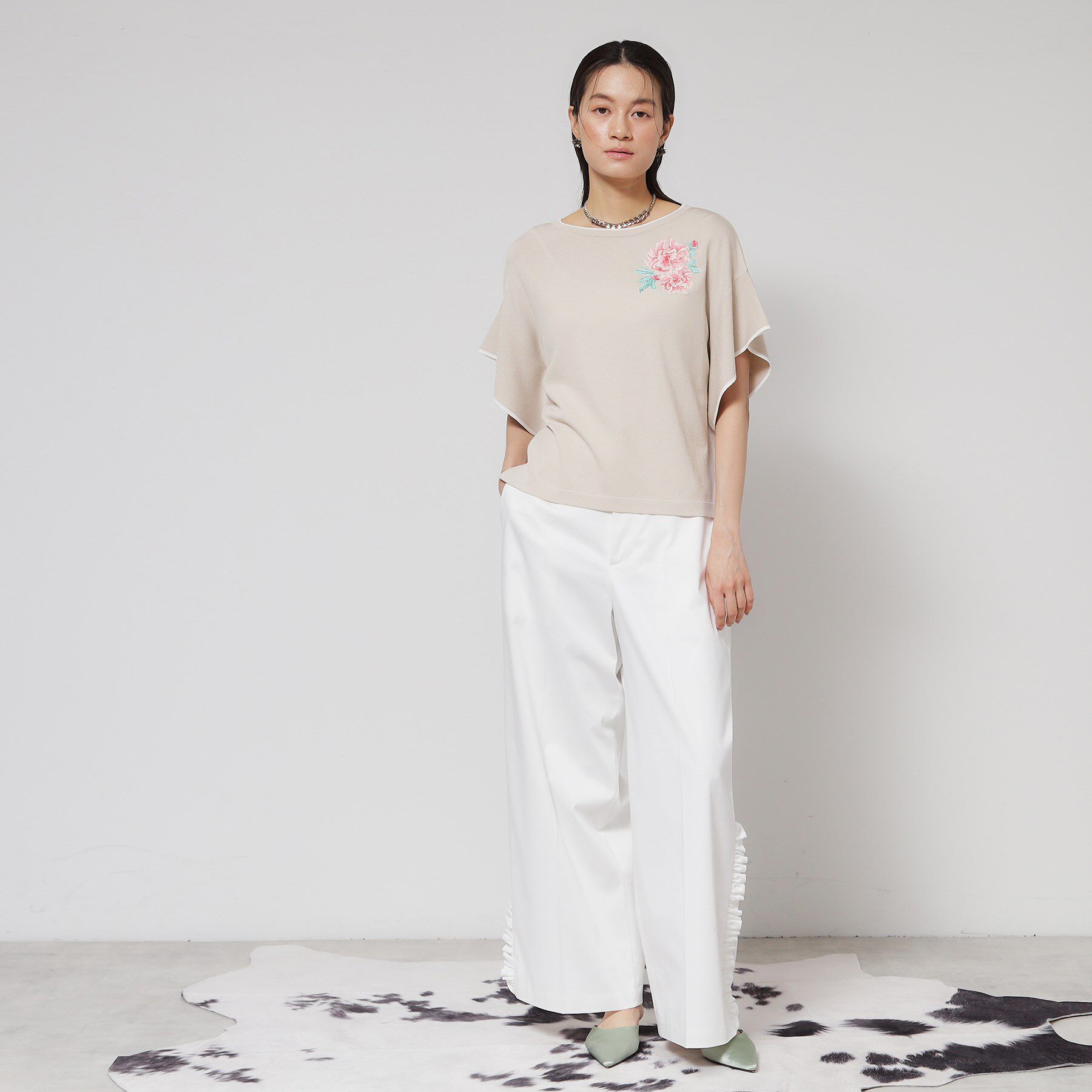 SunaUna「【SS～Lサイズ展開／グラデーションフラワー】クラフトニット」|ニット・セーター|