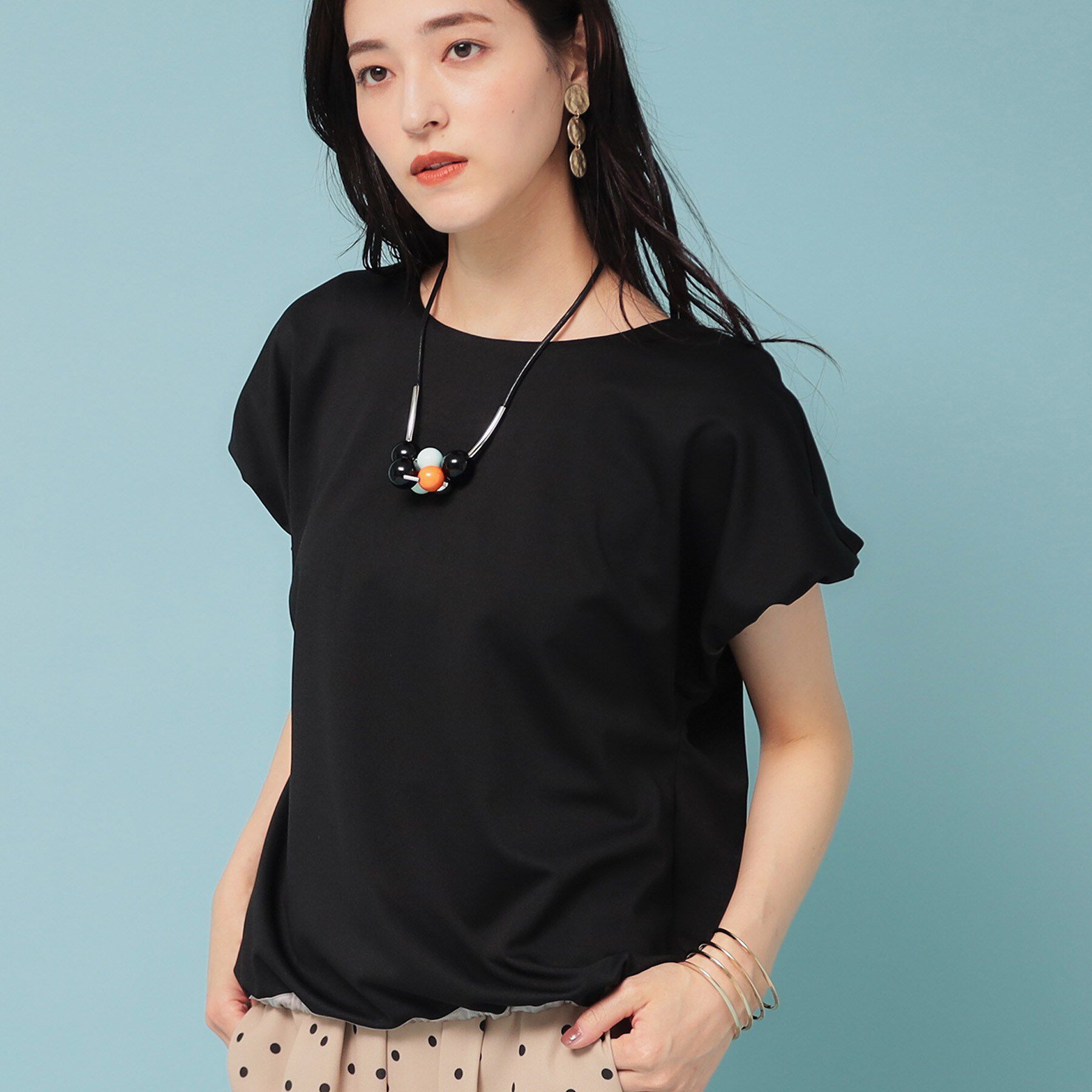 SunaUna「【ドロスト使い】ギャザートップス」|Tシャツ・カットソー|