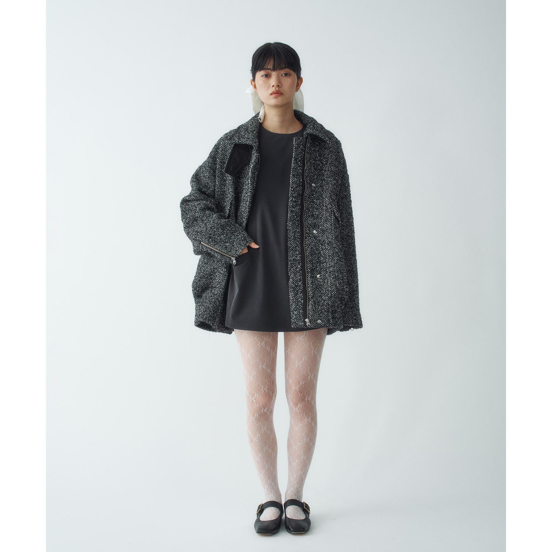 CODE A「oversized tweed blouson」|ダウン|