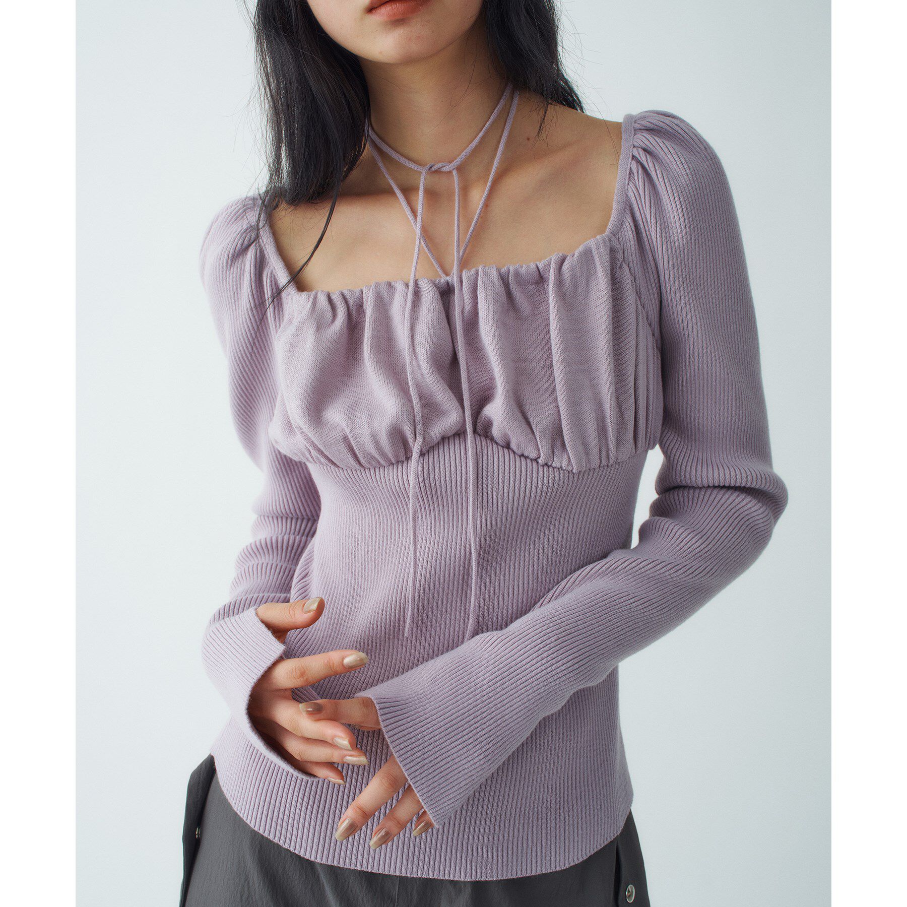 CODE A「femi gather rib knit」|ニット・セーター|