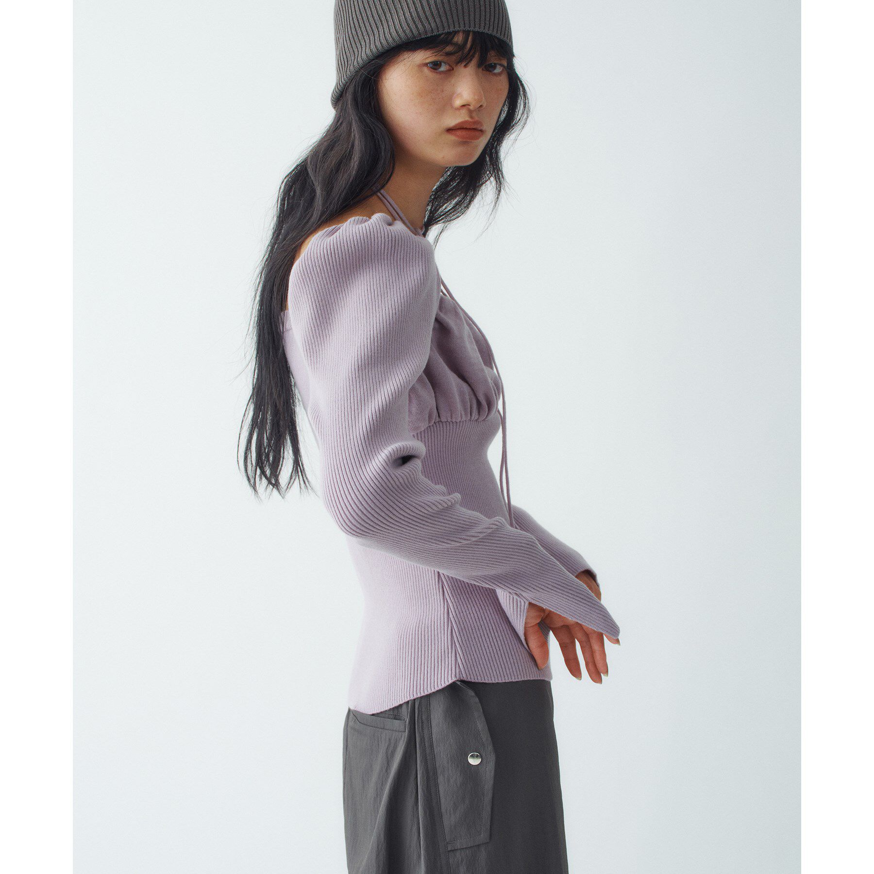 CODE A「femi gather rib knit」|ニット・セーター|