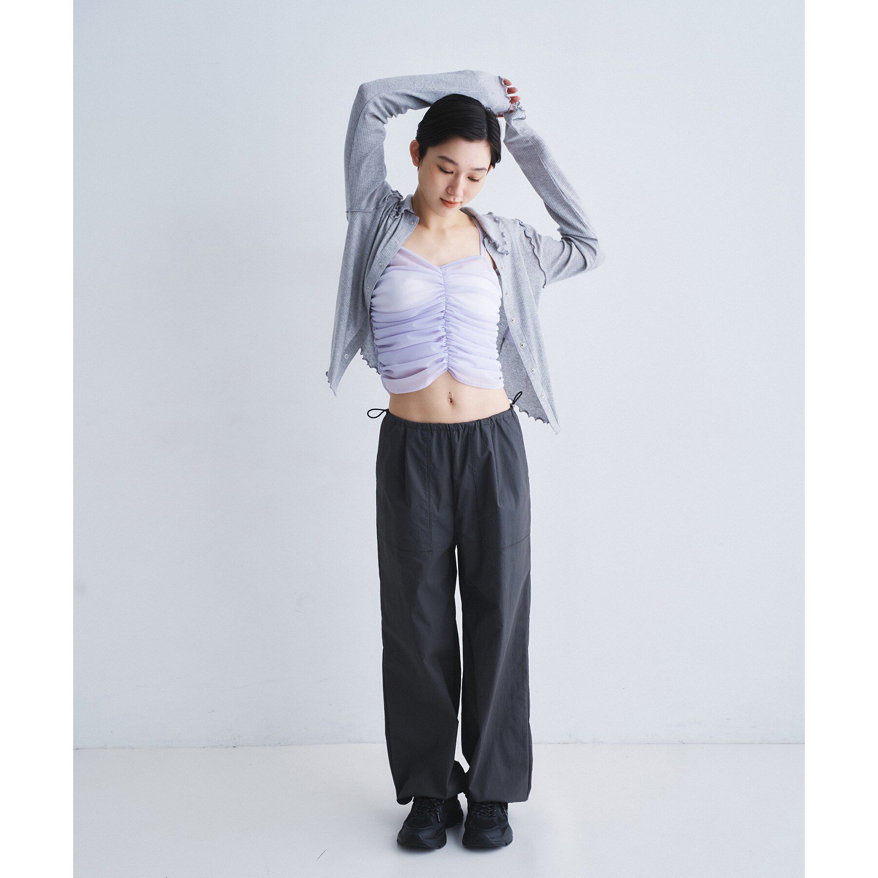 CODE A「organza shirring cami」|キャミソール|