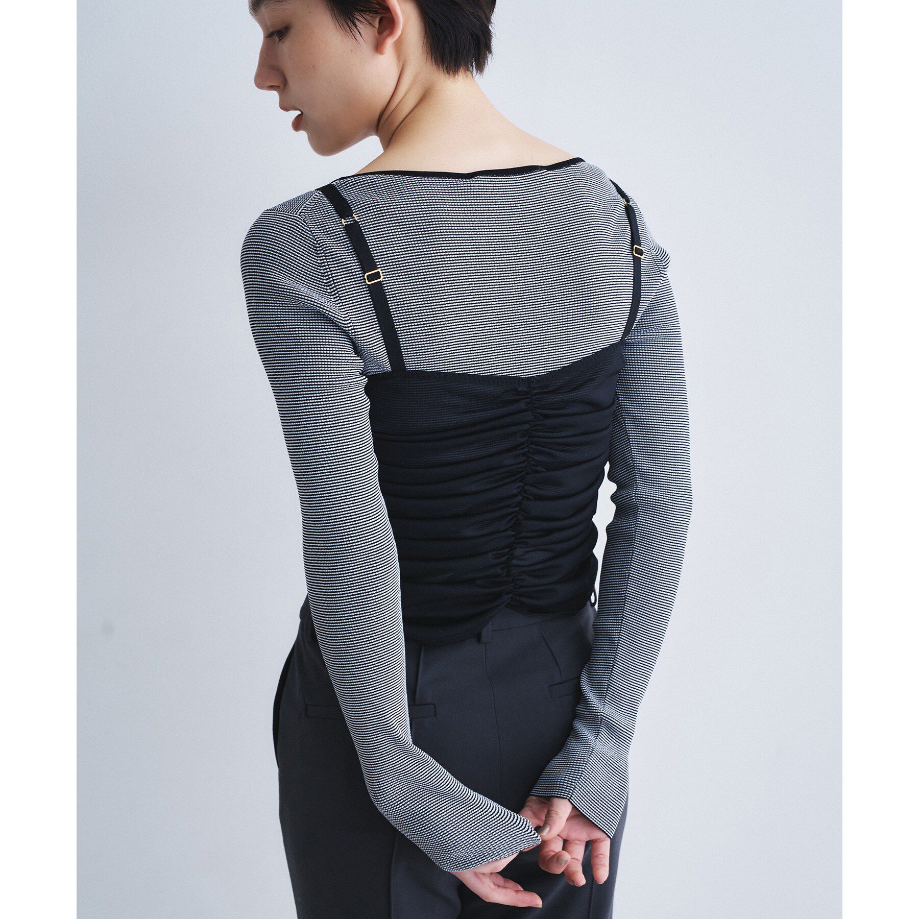 CODE A「organza shirring cami」|キャミソール|