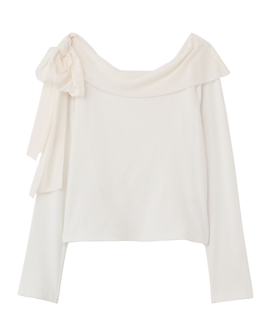 COCO DEAL「シアーリボンリブトップス」|Tシャツ・カットソー|オフ