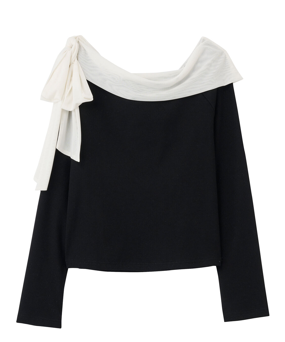 COCO DEAL「シアーリボンリブトップス」|Tシャツ・カットソー|