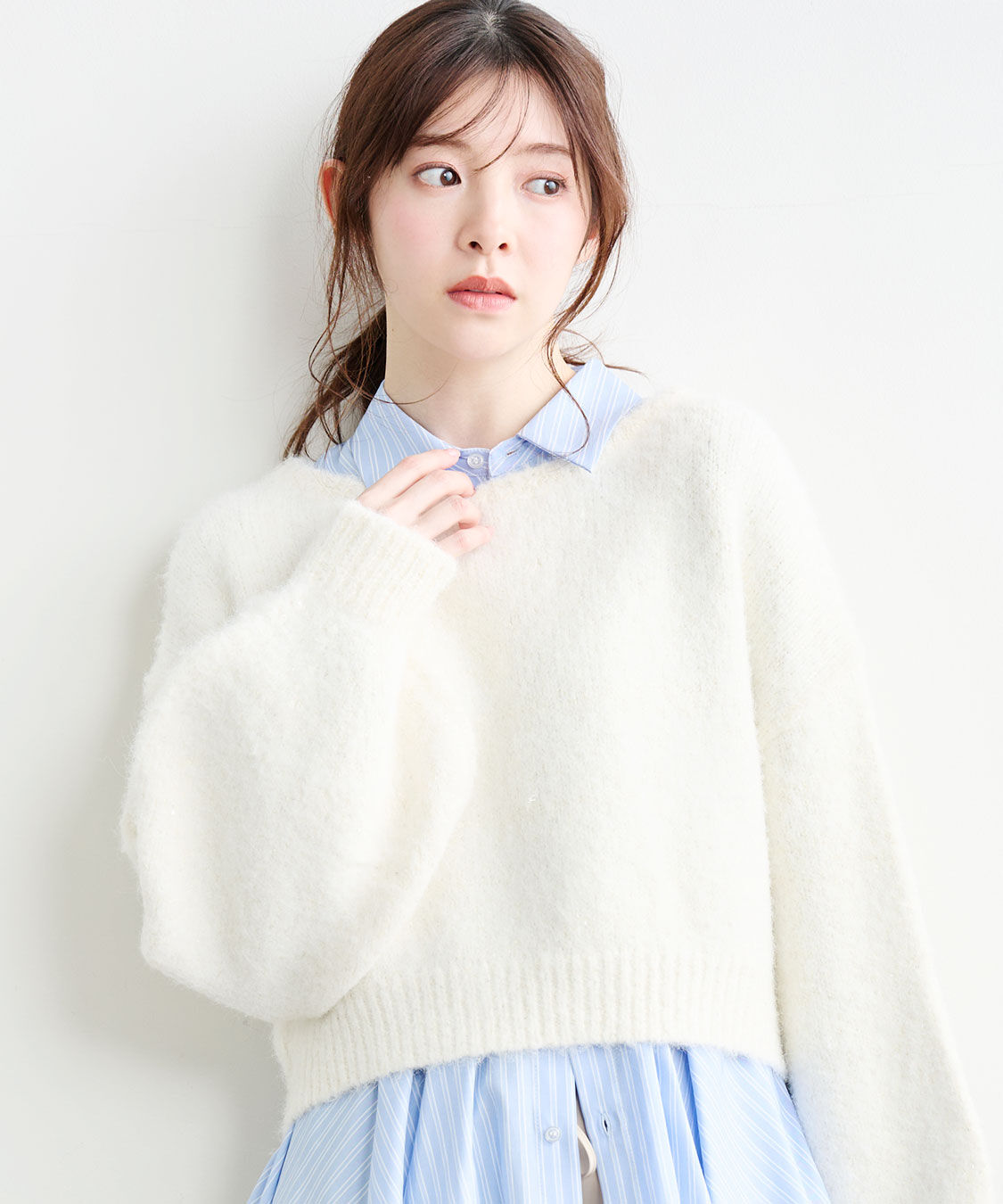 COCO DEAL「スパンコールパフスリーブニット」|ニット・セーター|