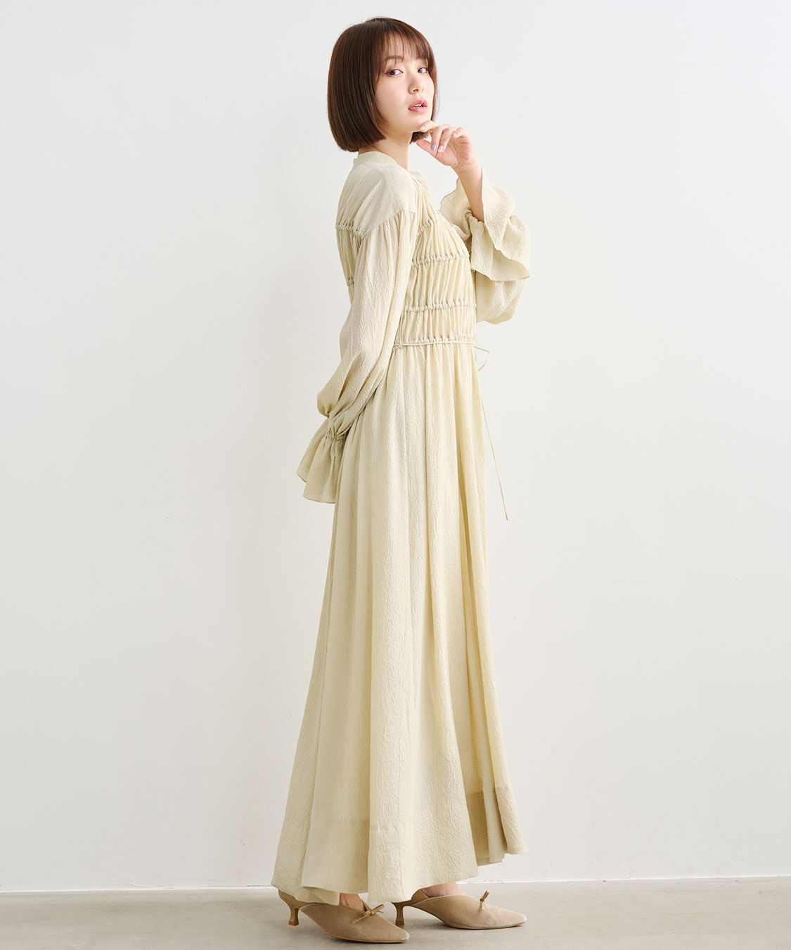 COCO DEAL「シャーリングワンピース」|ワンピース|