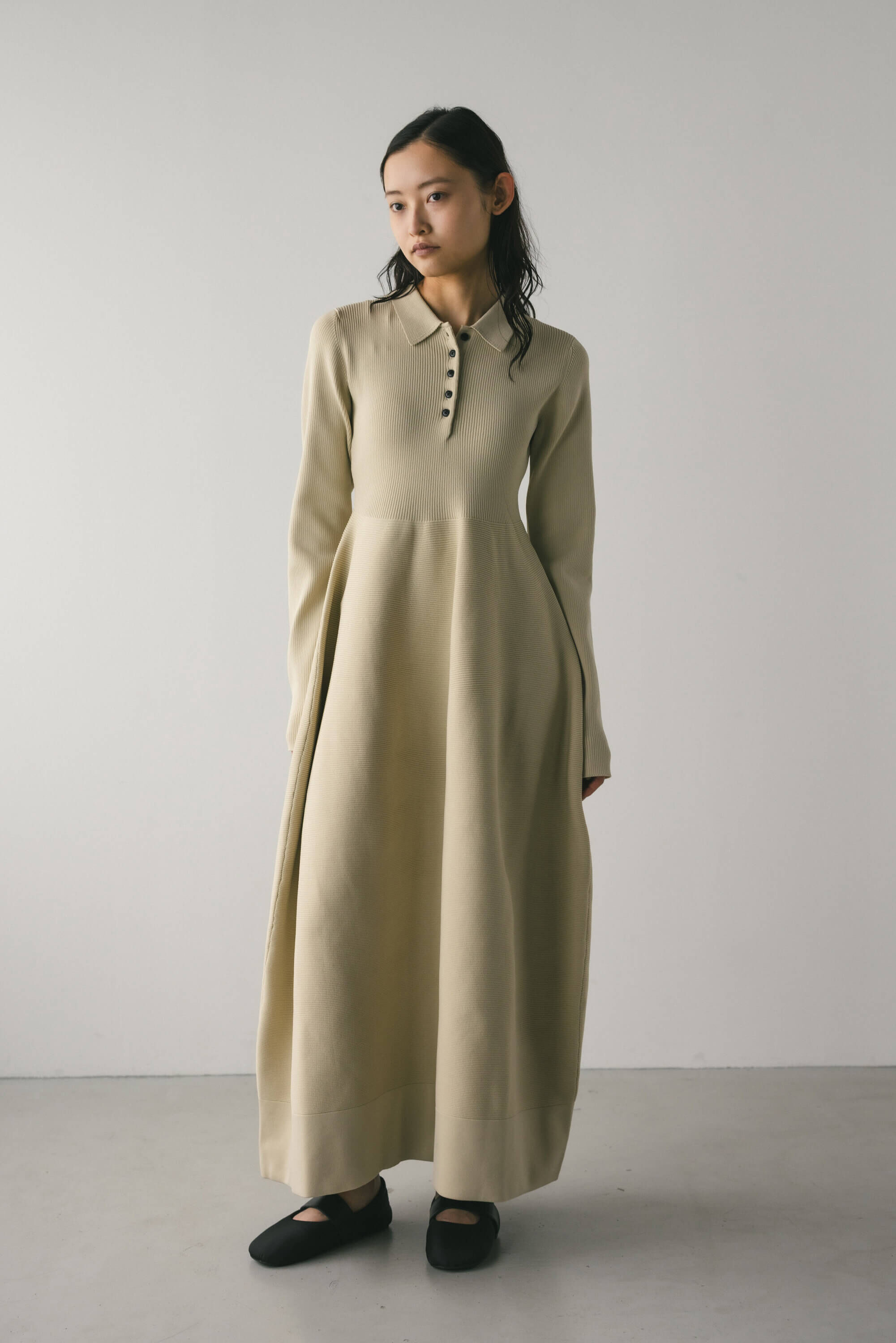 STYLEMIXER「フォルムポロニットワンピース」|ワンピース|