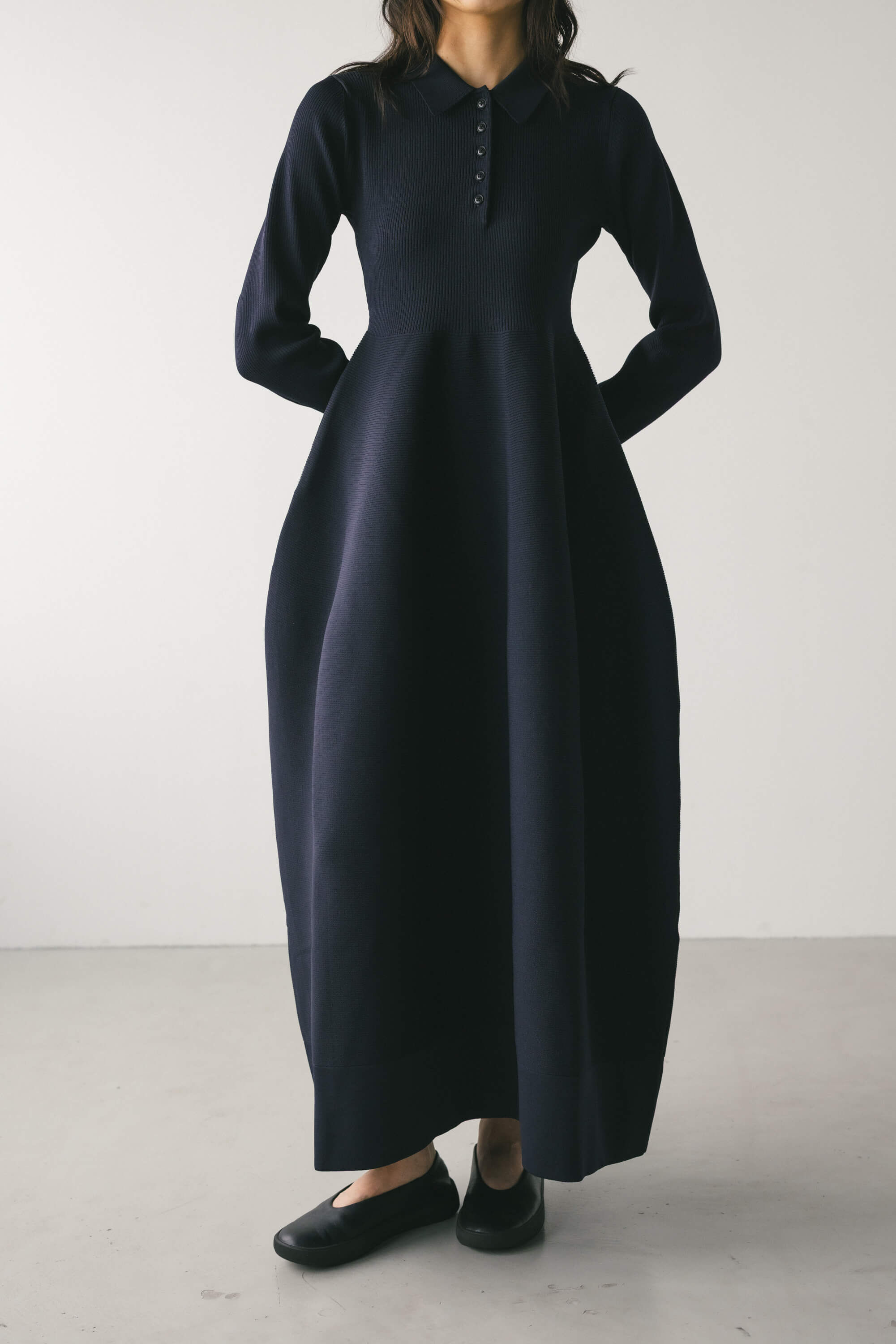 STYLEMIXER「フォルムポロニットワンピース」|ワンピース|