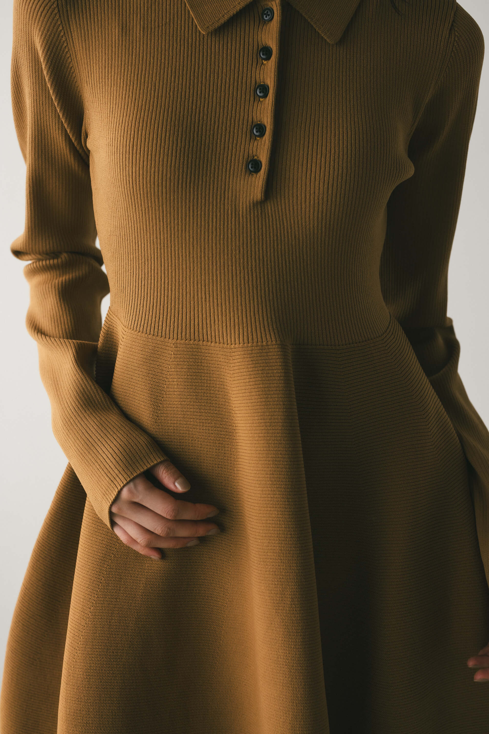 STYLEMIXER「フォルムポロニットワンピース」|ワンピース|