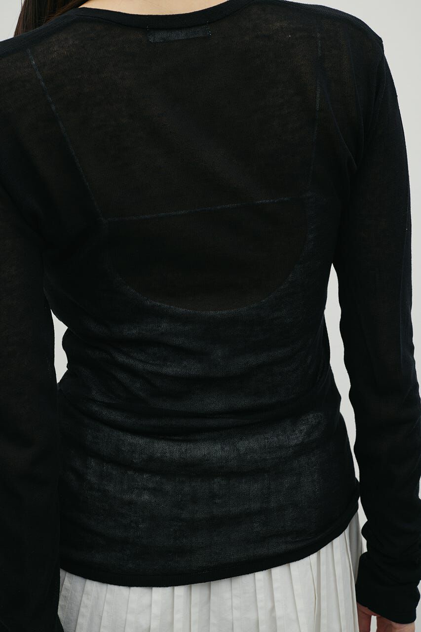 STYLEMIXER「ディープVネックシアートップ」|ニット・セーター|