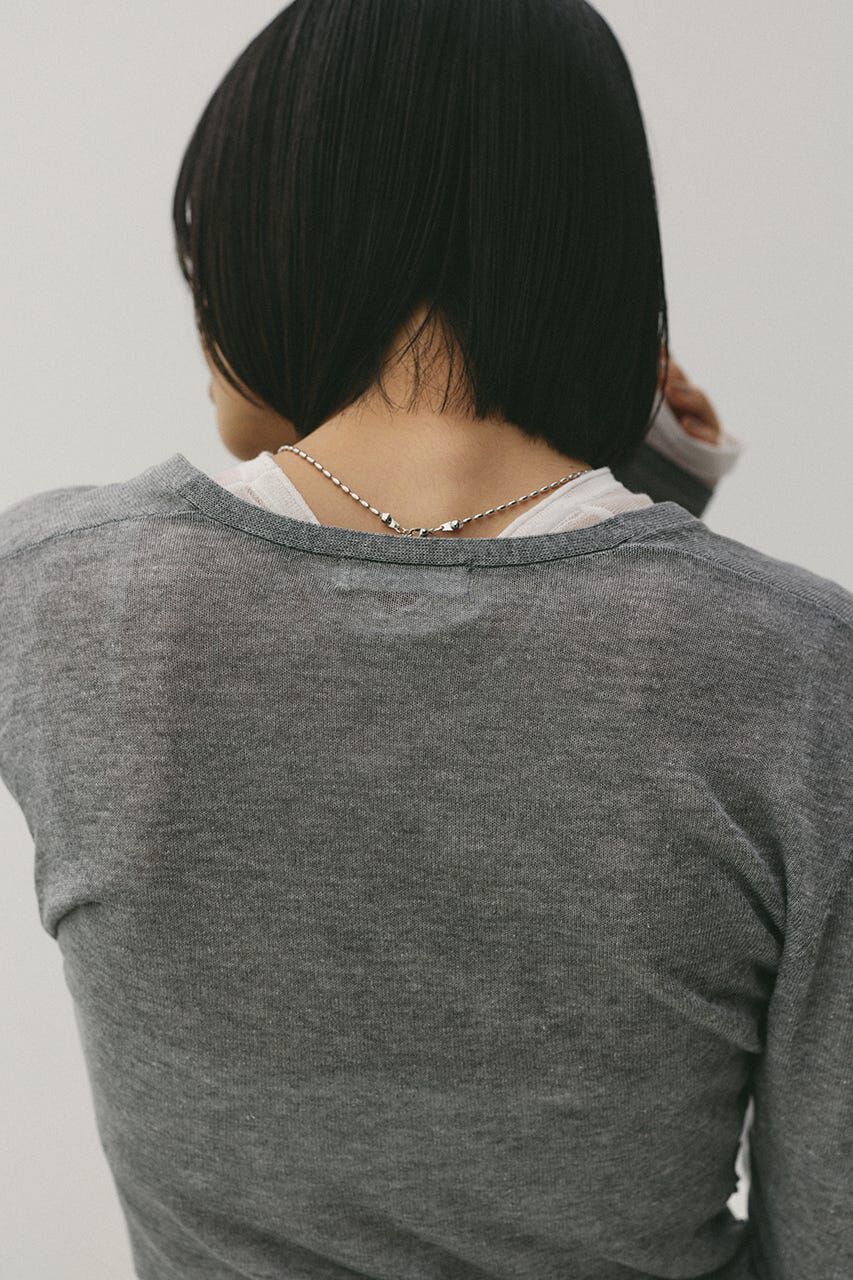 STYLEMIXER「ディープVネックシアートップ」|ニット・セーター|