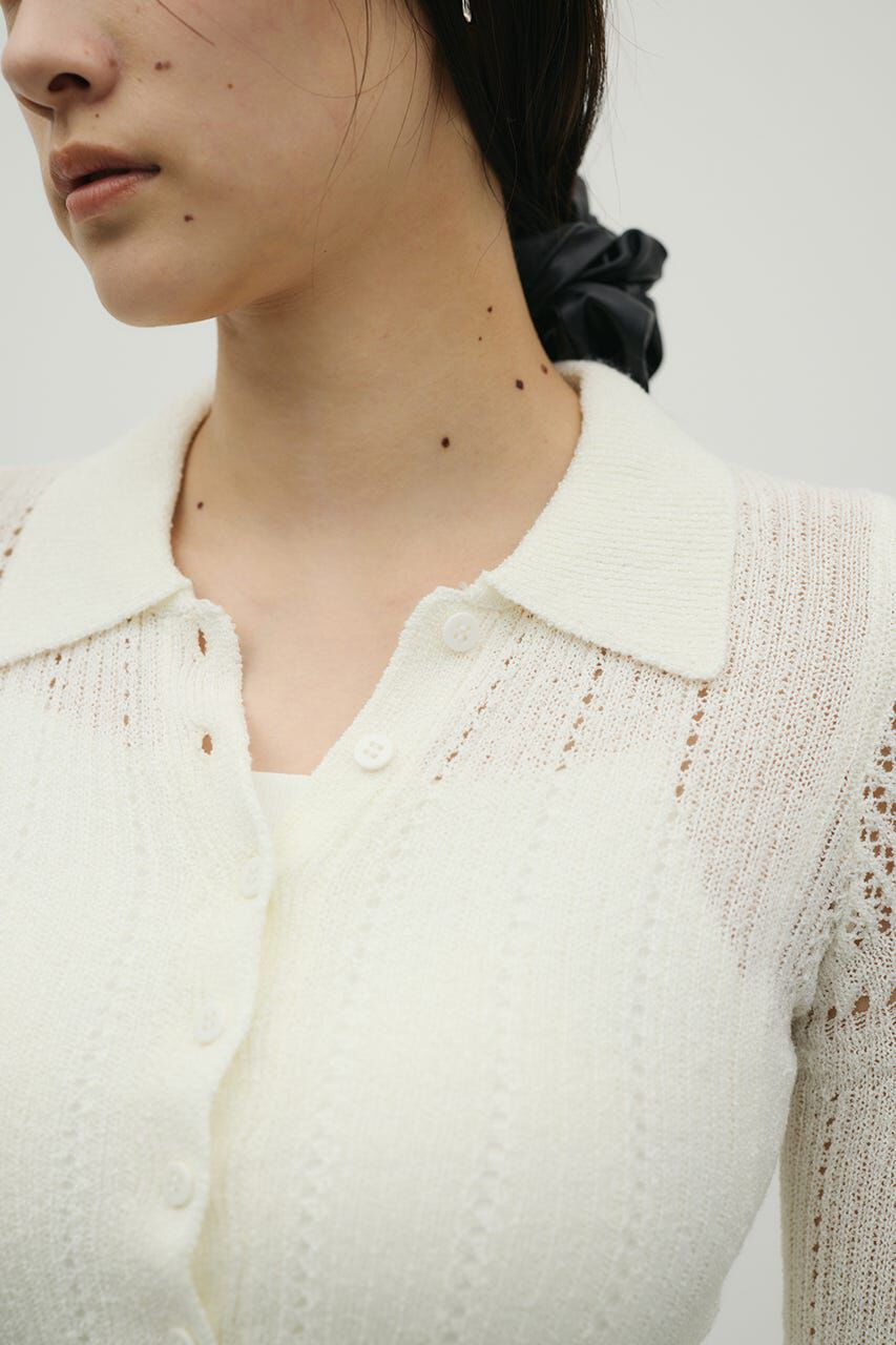 STYLEMIXER「アイレットレースニットポロ」|ニット・セーター|