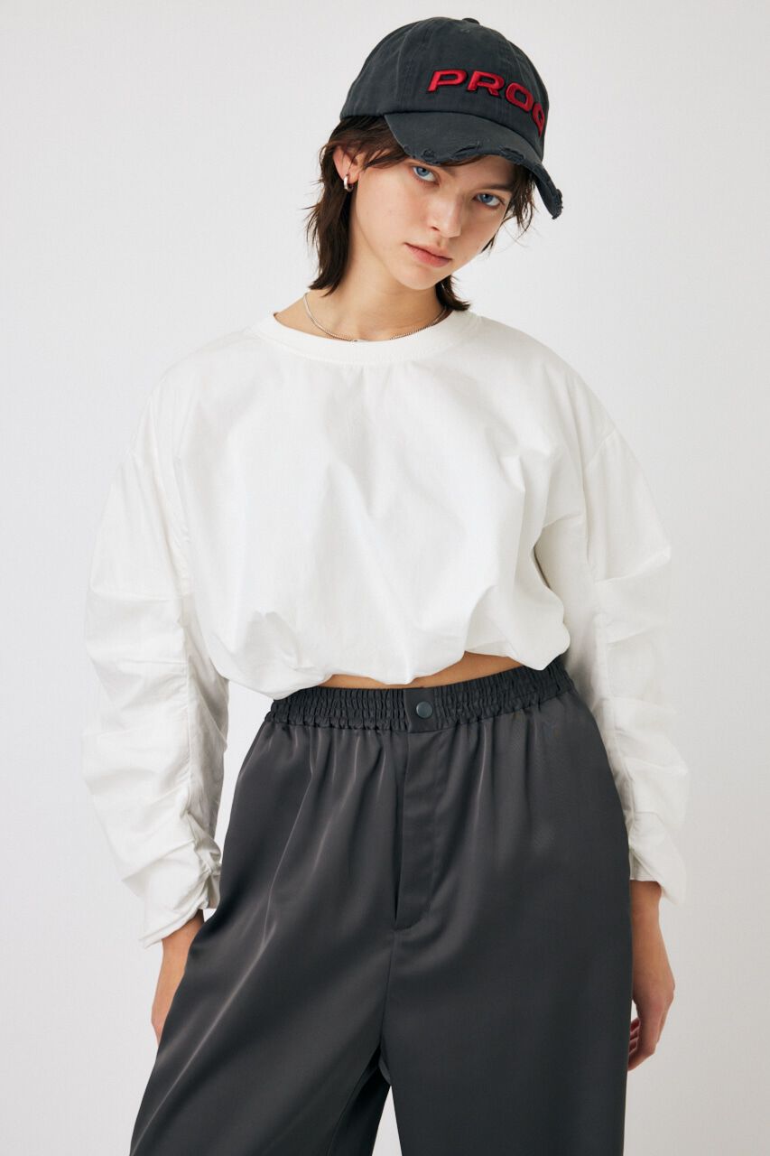 MOUSSY「SWEAT LIKE SHIRT トップス」|シャツ・ブラウス|WHT