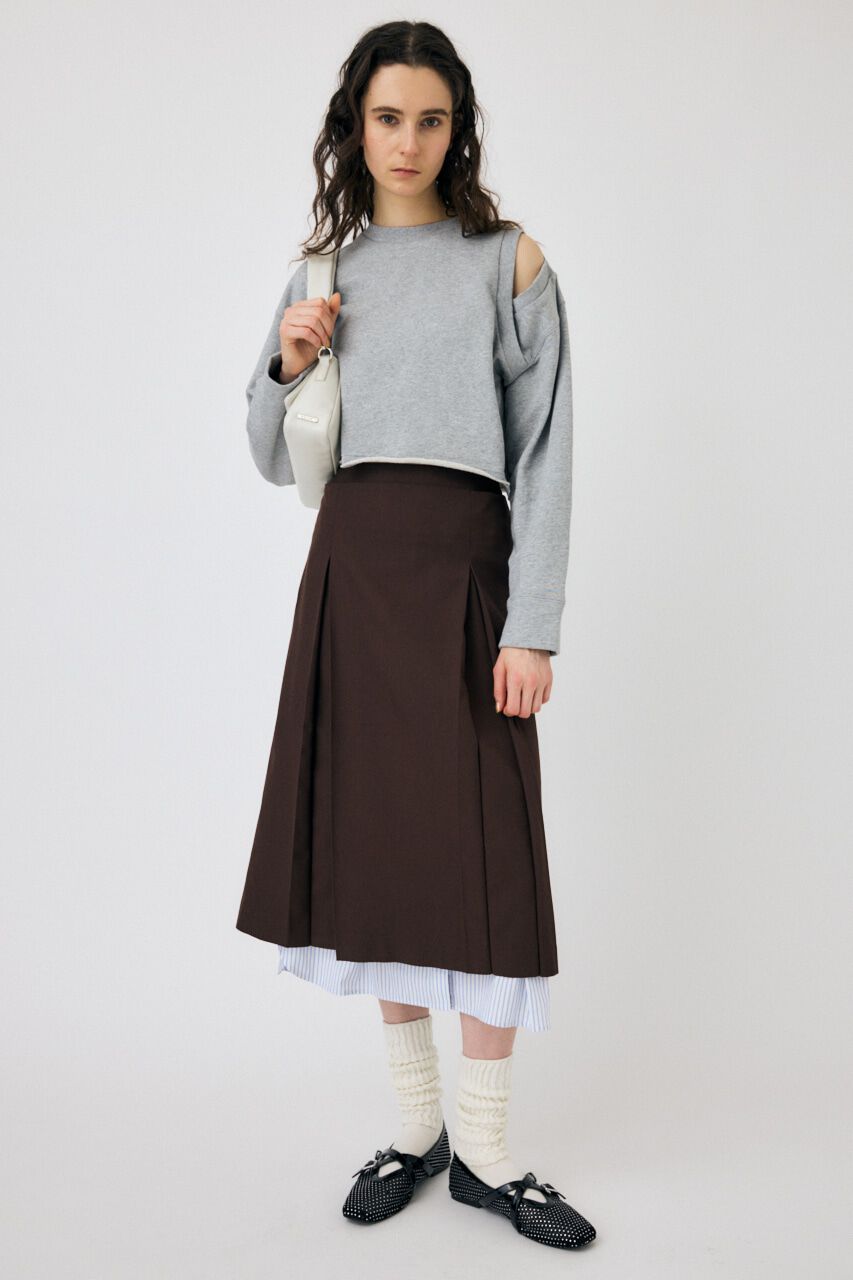 MOUSSY「SHOULDER CUT CROPPED トップス」|パーカー|