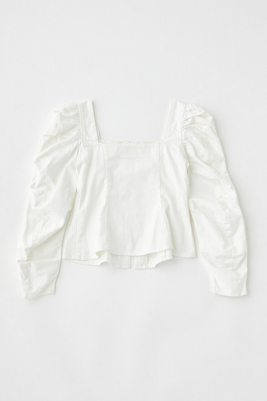 MOUSSY「WHT DENIM BUSTIER ブラウス」|シャツ・ブラウス|
